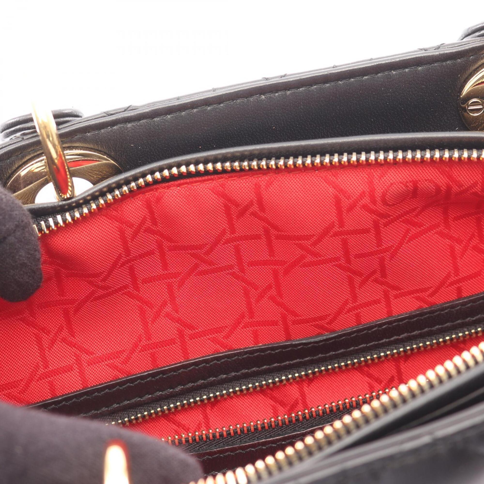 Christian Dior Black Leather Handbag (Pre-Owned)
