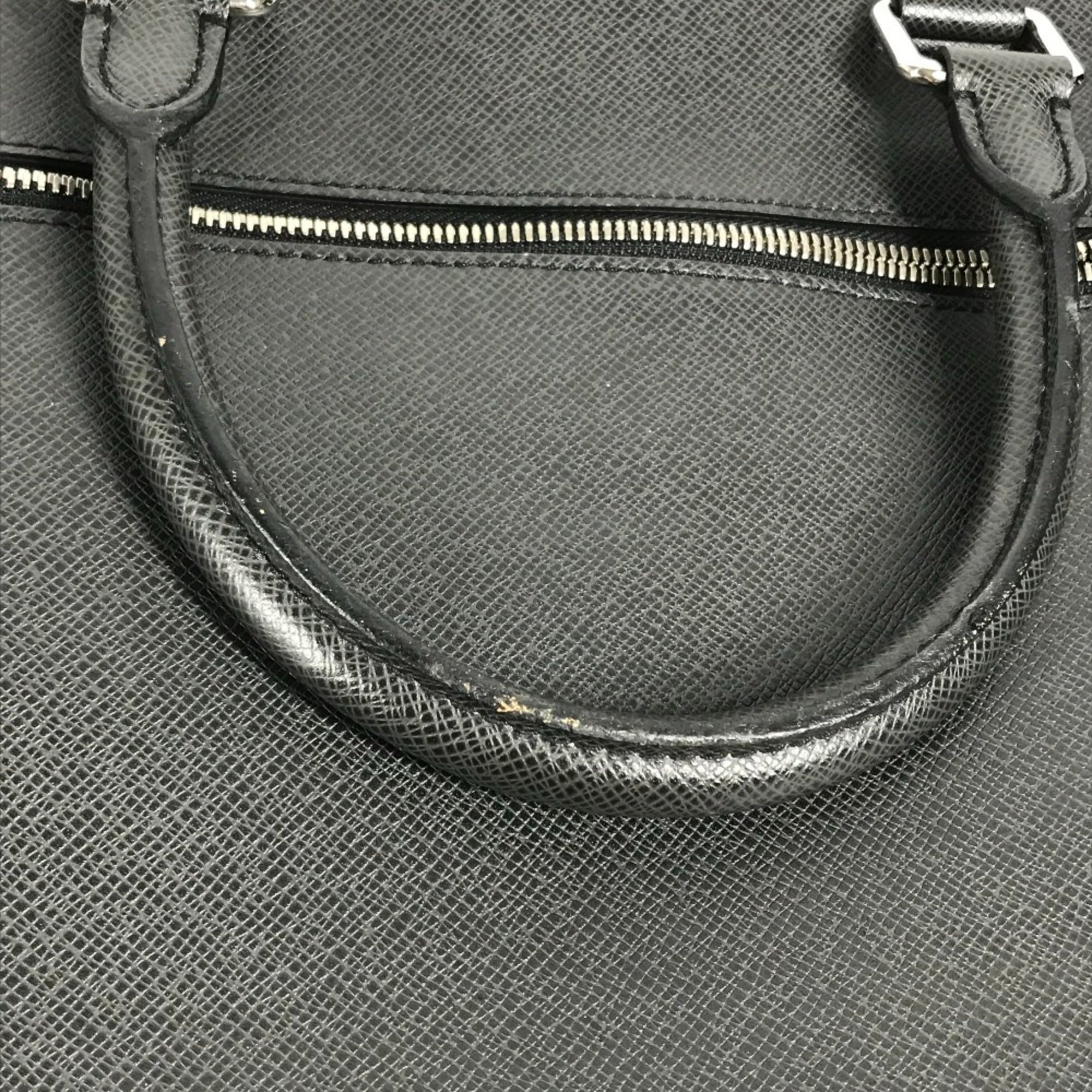 Louis Vuitton Black Taiga Leather Handbag Tote Bag (Pre-Owned)