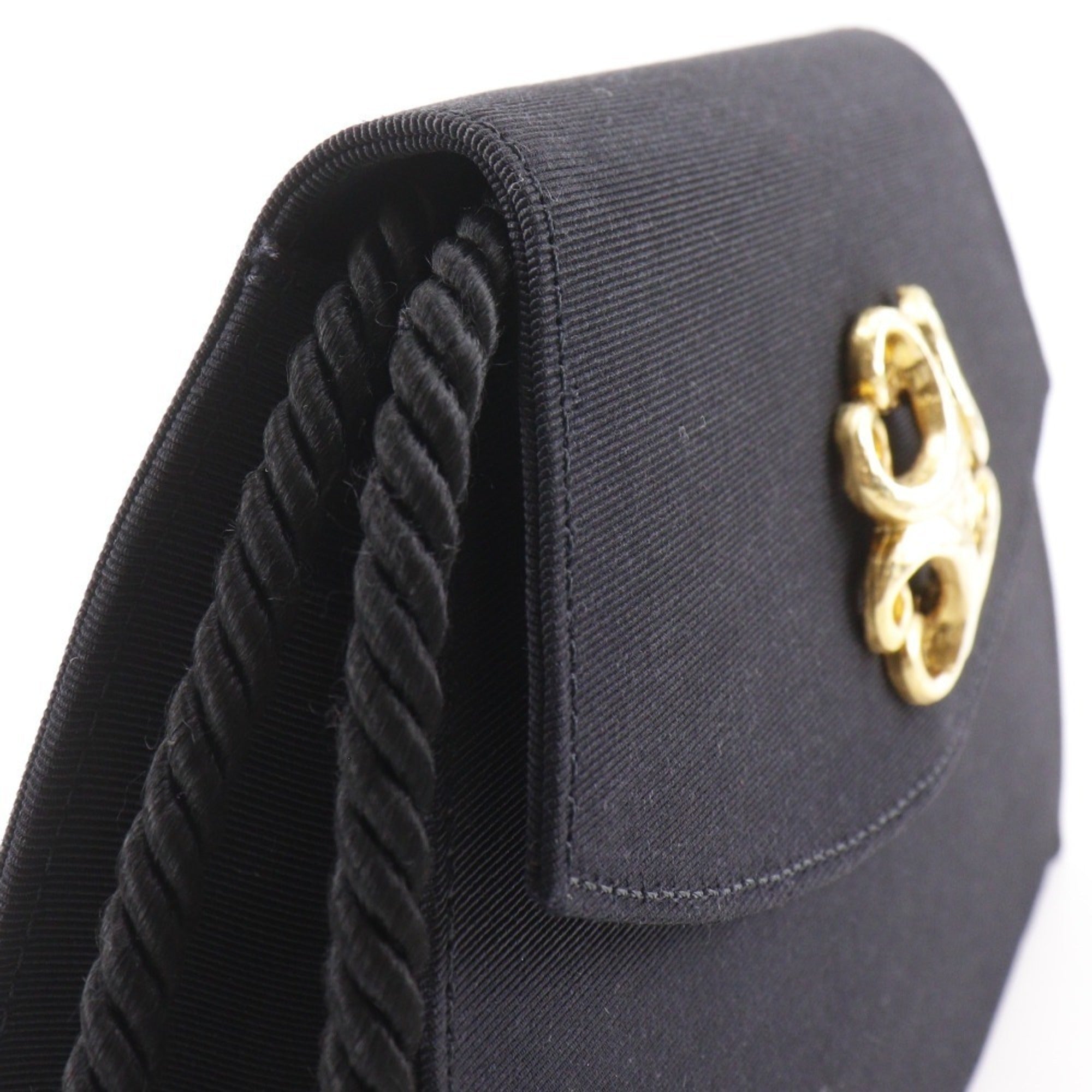 Yves Saint Laurent Black Cotton Shoulder Bag (Pre-Owned)