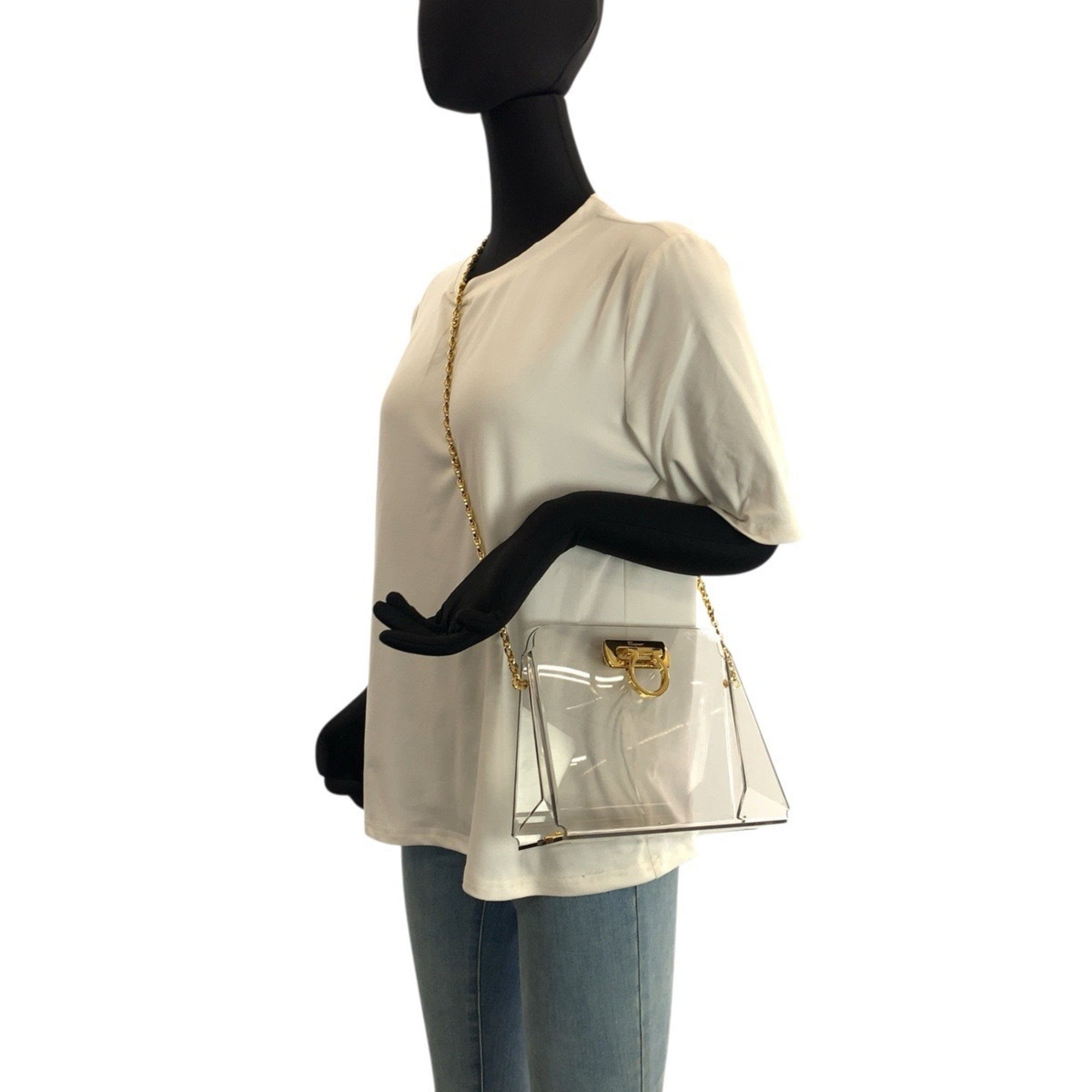 Salvatore Ferragamo Clear Plastic Shoulder Bag (Pre-Owned)