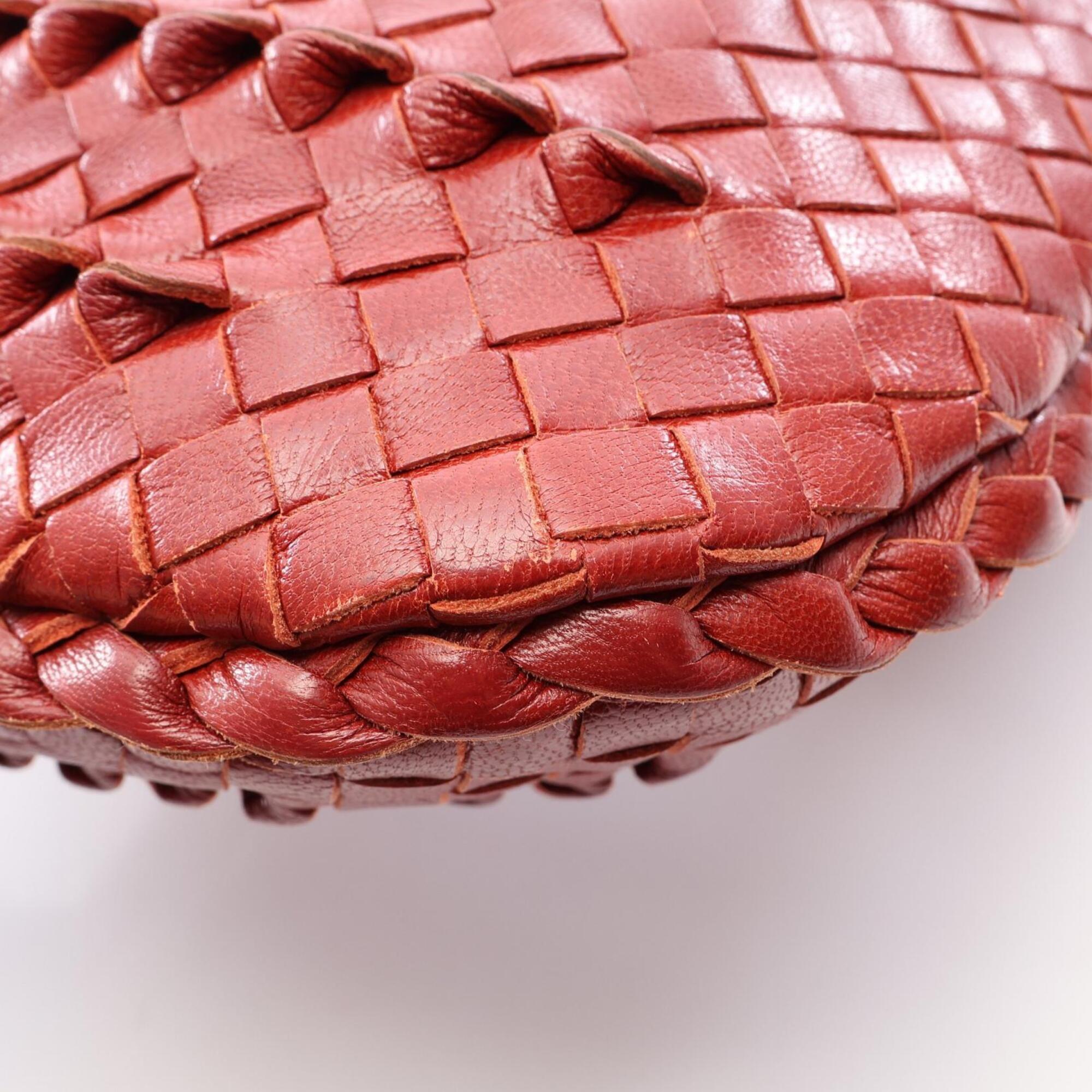 Bottega Veneta Bordeaux Leather Handbag (Pre-Owned)