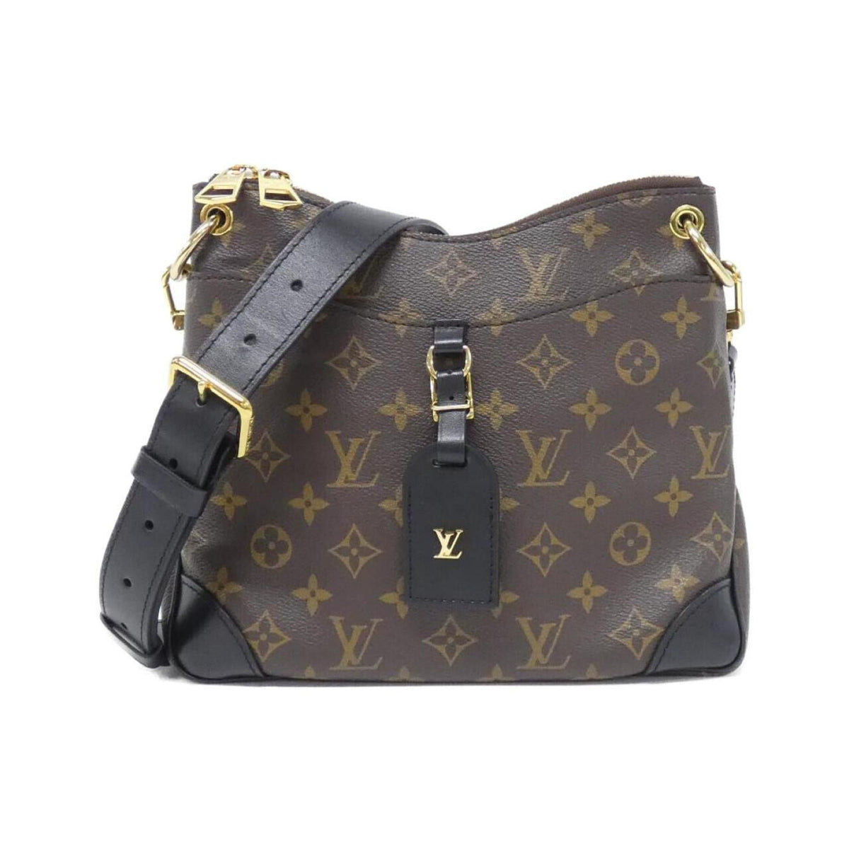 Louis Vuitton Black Marron Coated Canvas Shoulder Bag (Pre-Owned)