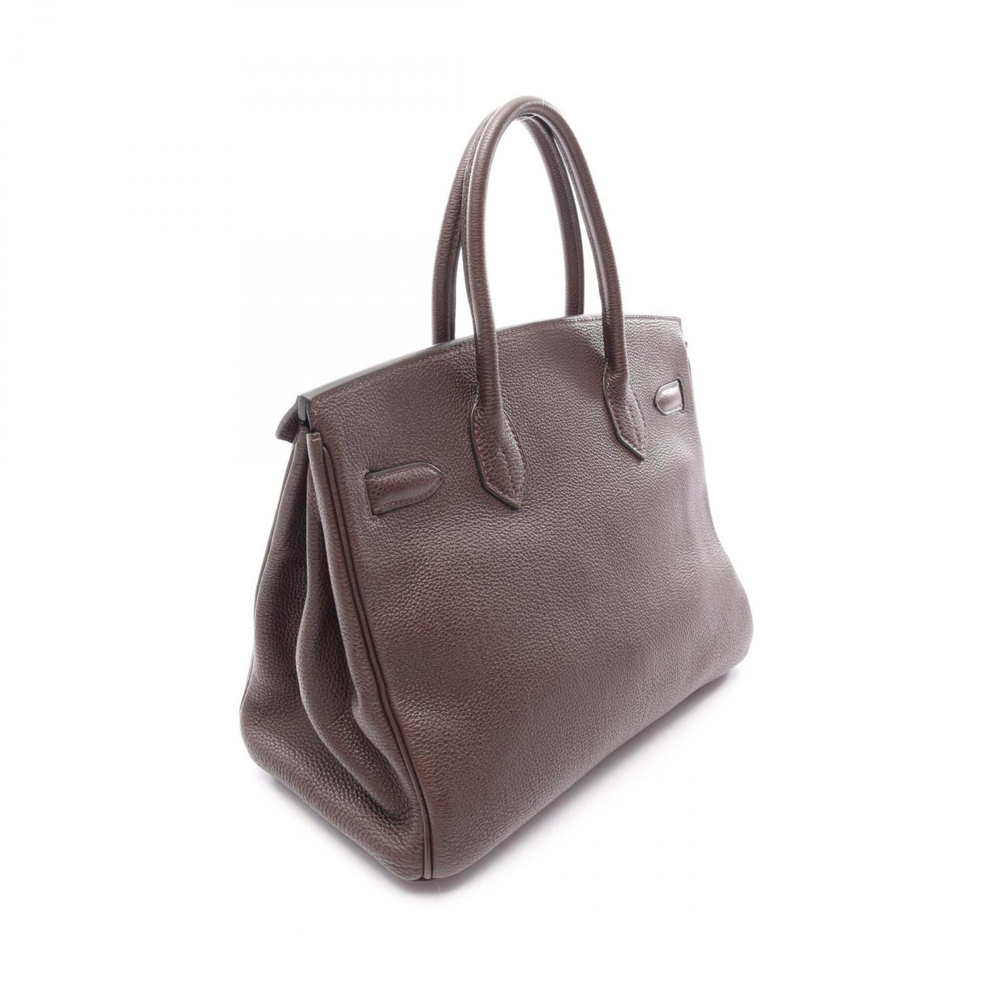 Hermes Brown Togo Leather Handbag (Pre-Owned)