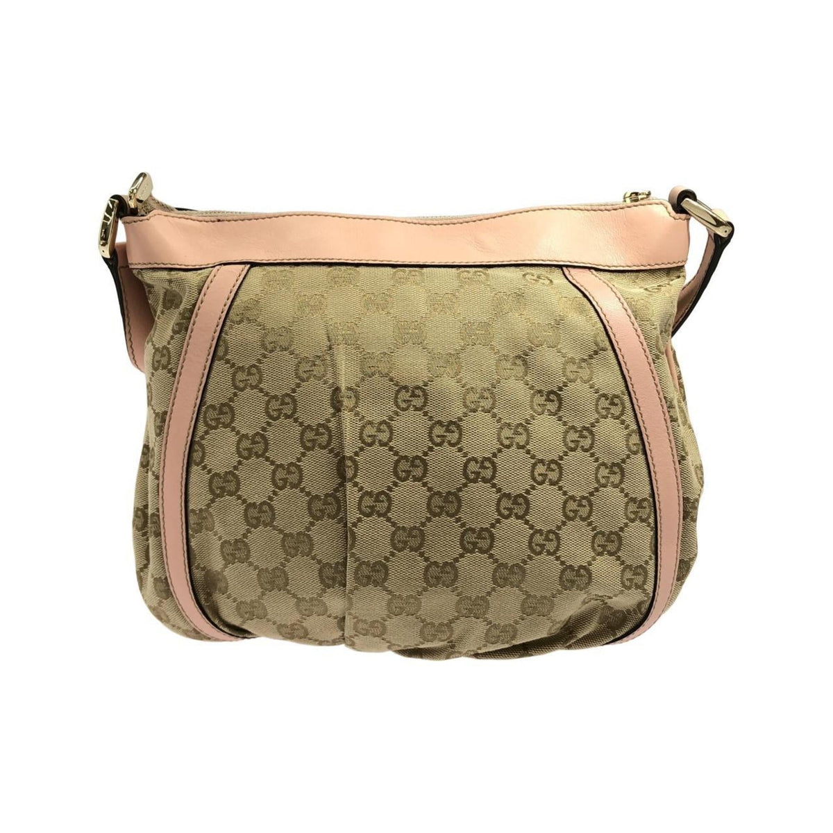 Gucci Beige Brown Gg Canvas Shoulder Bag (Pre-Owned)