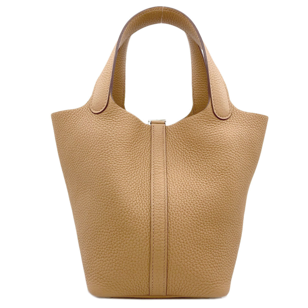 Hermes Brown Taurillon Clemence Leather Handbag (Pre-Owned)