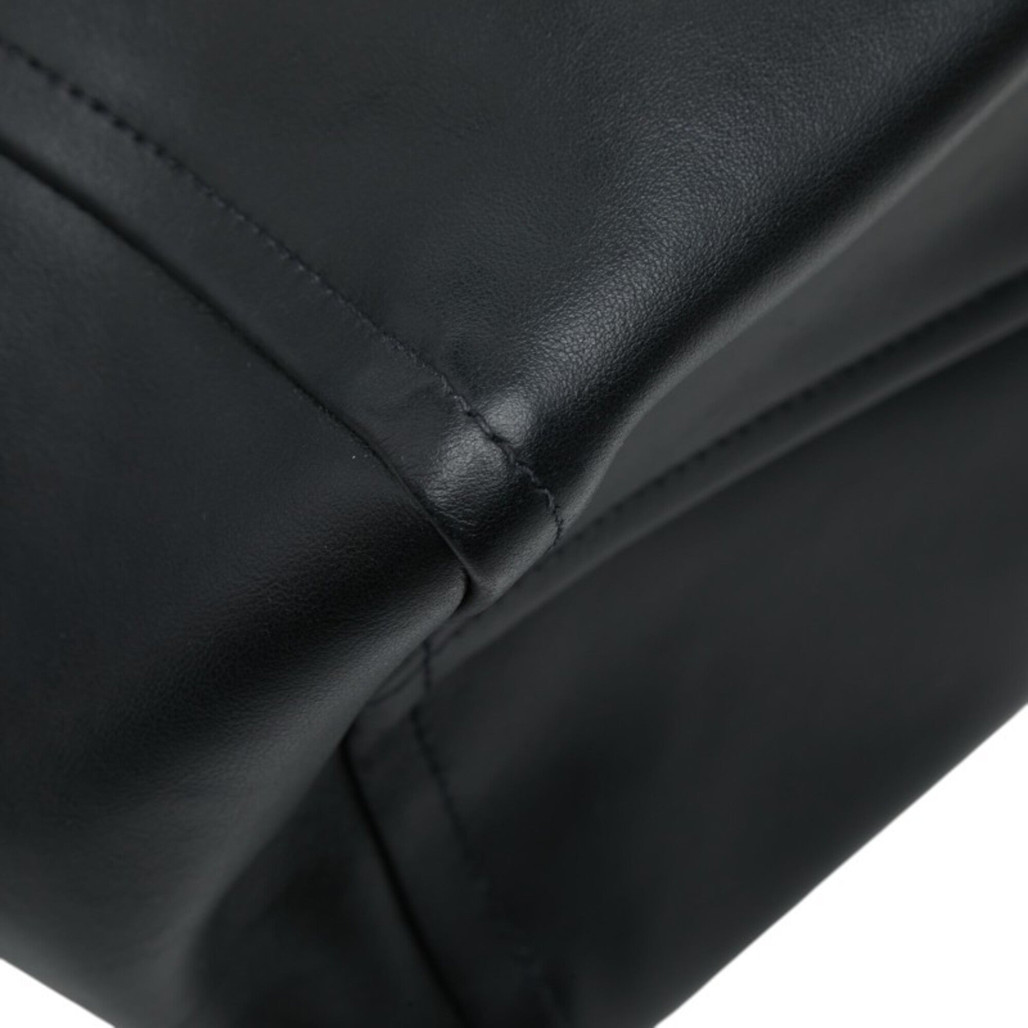 Prada Black Leather Pouch Shoulder Bag Tote Bag (Pre-Owned)