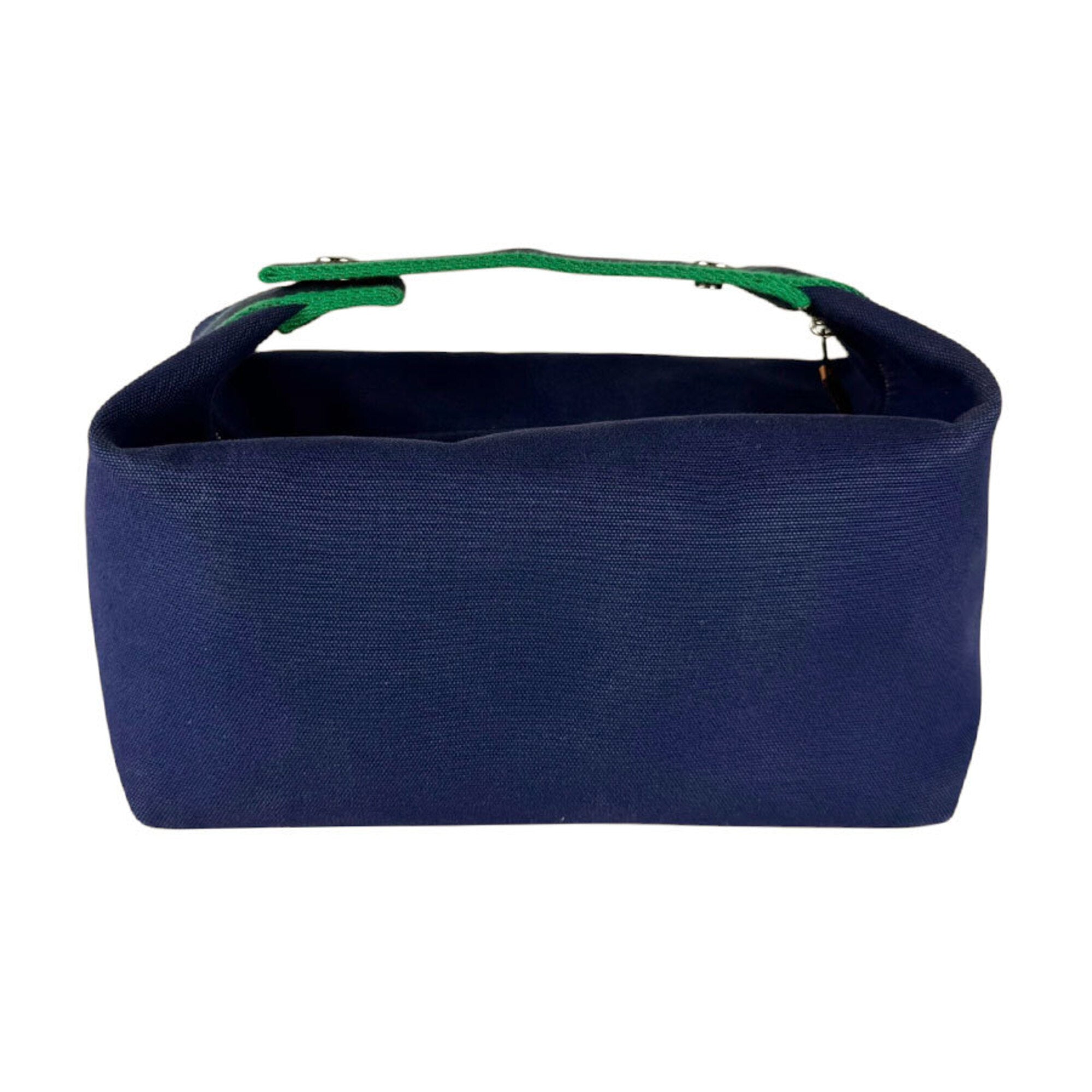 Hermes Blue Green Canvas Pouch (Pre-Owned)