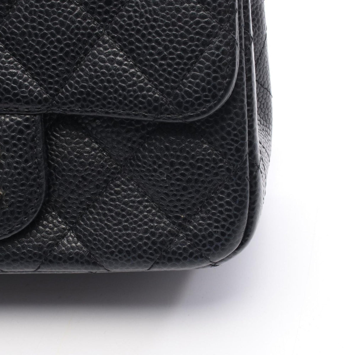 Chanel Black Leather Handbag Shoulder Bag (Pre-Owned)