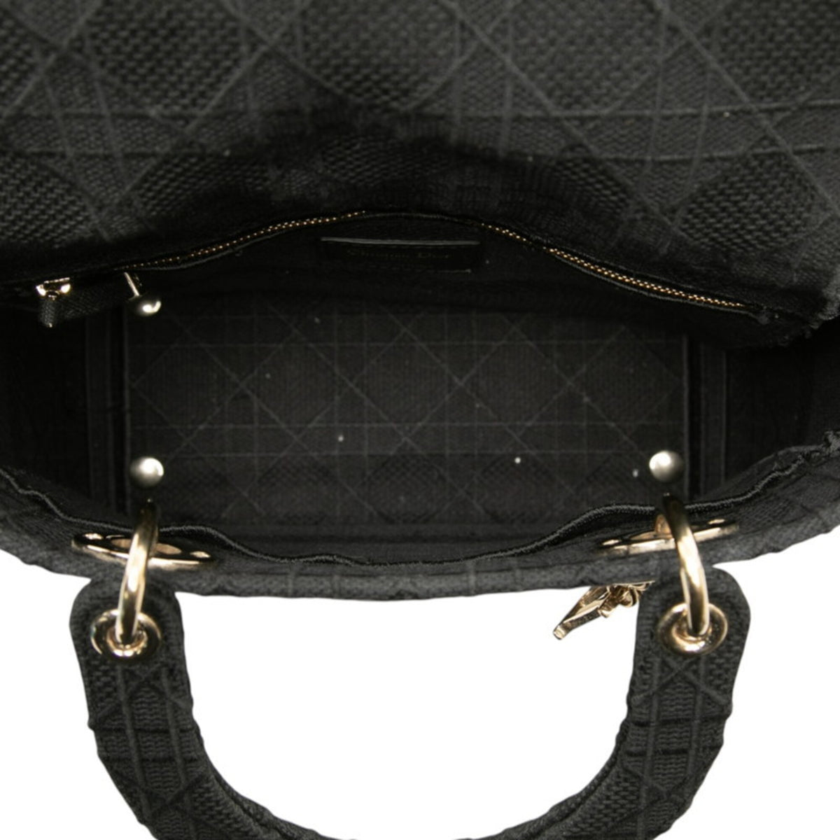 Christian Dior Black Canvas Handbag Shoulder Bag (Pre-Owned)