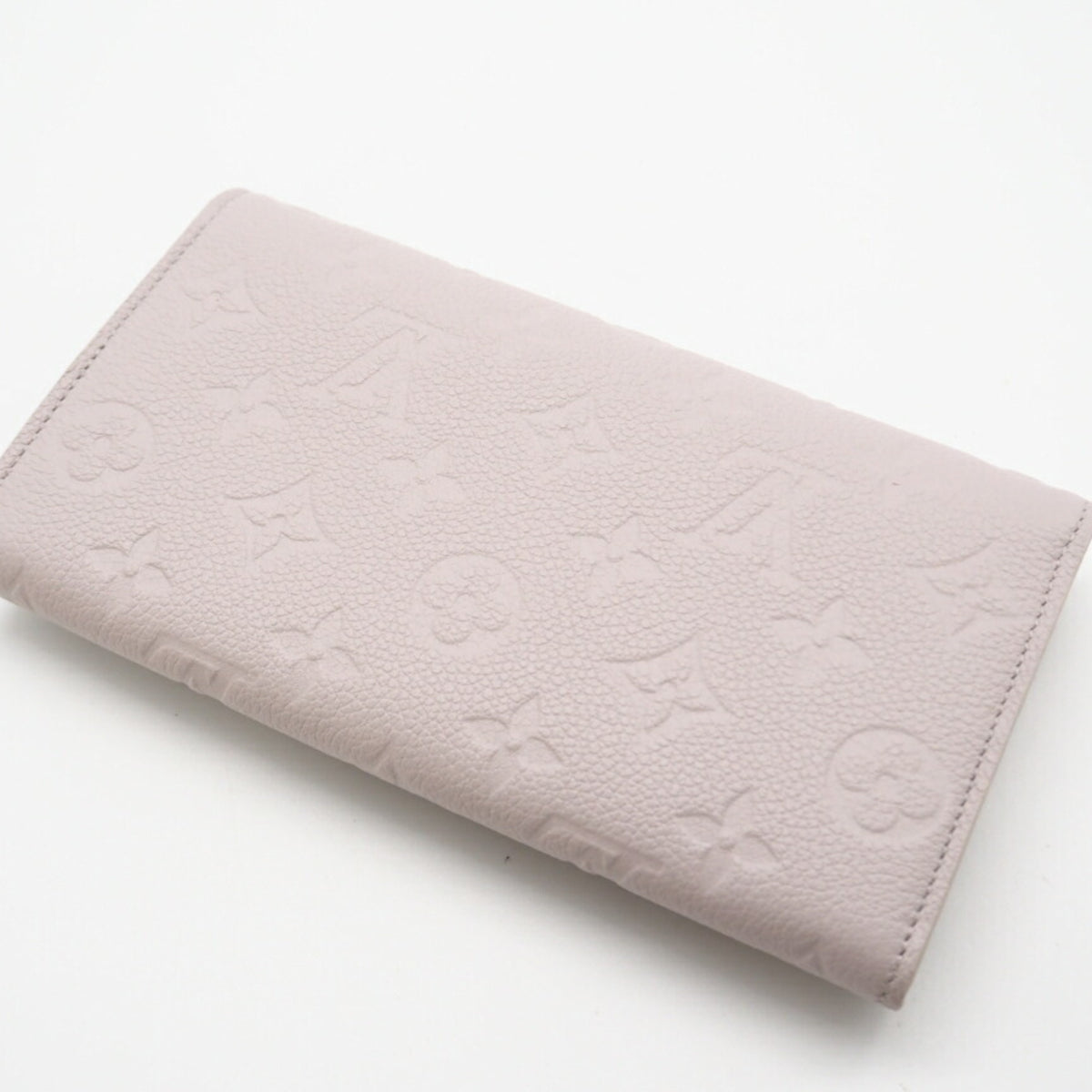 Louis Vuitton Empreinte Gray Pink Leather Long Wallet (Bi-Fold) (Pre-Owned)