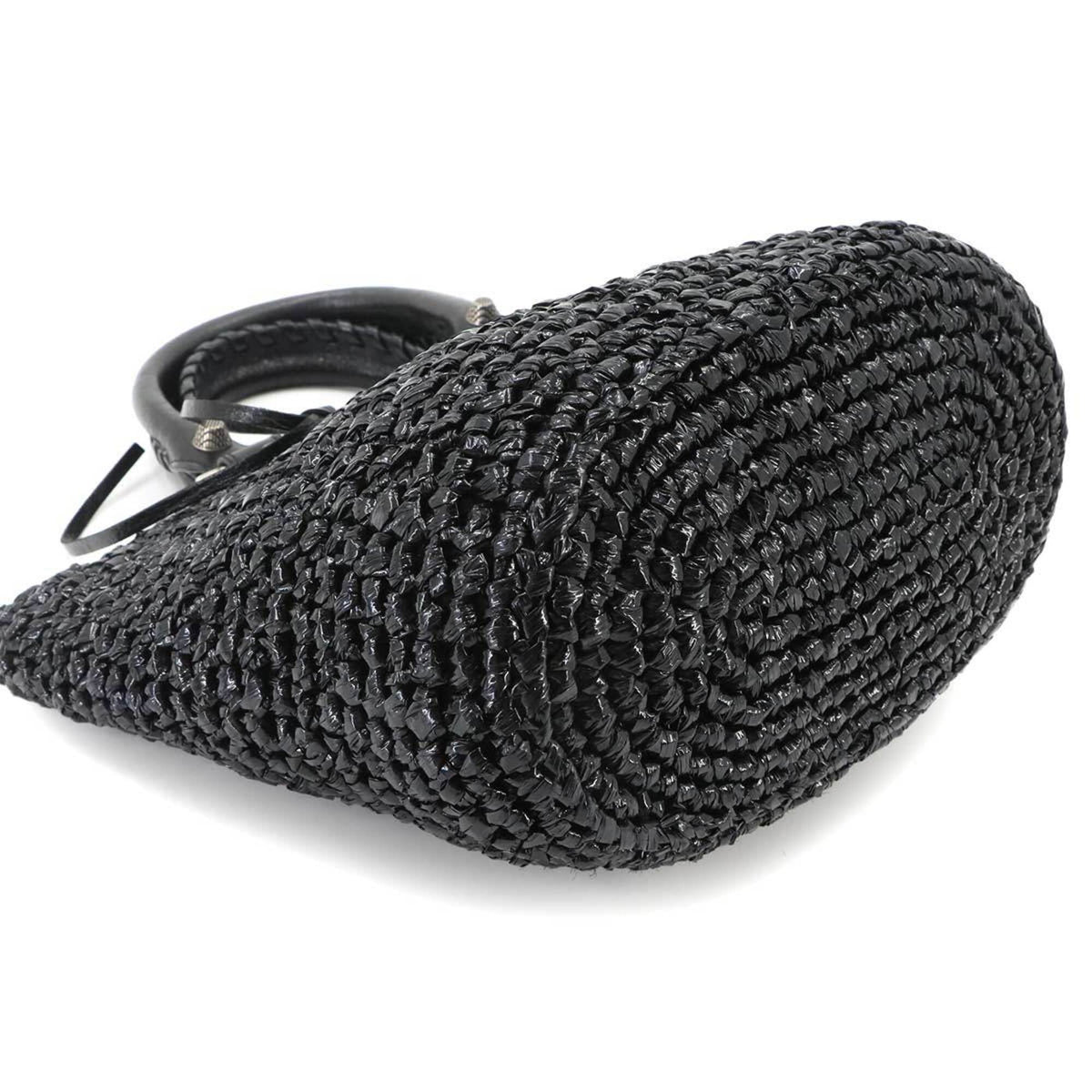 Balenciaga Black Polypropylene Leather Basket Handbag (Pre-Owned)