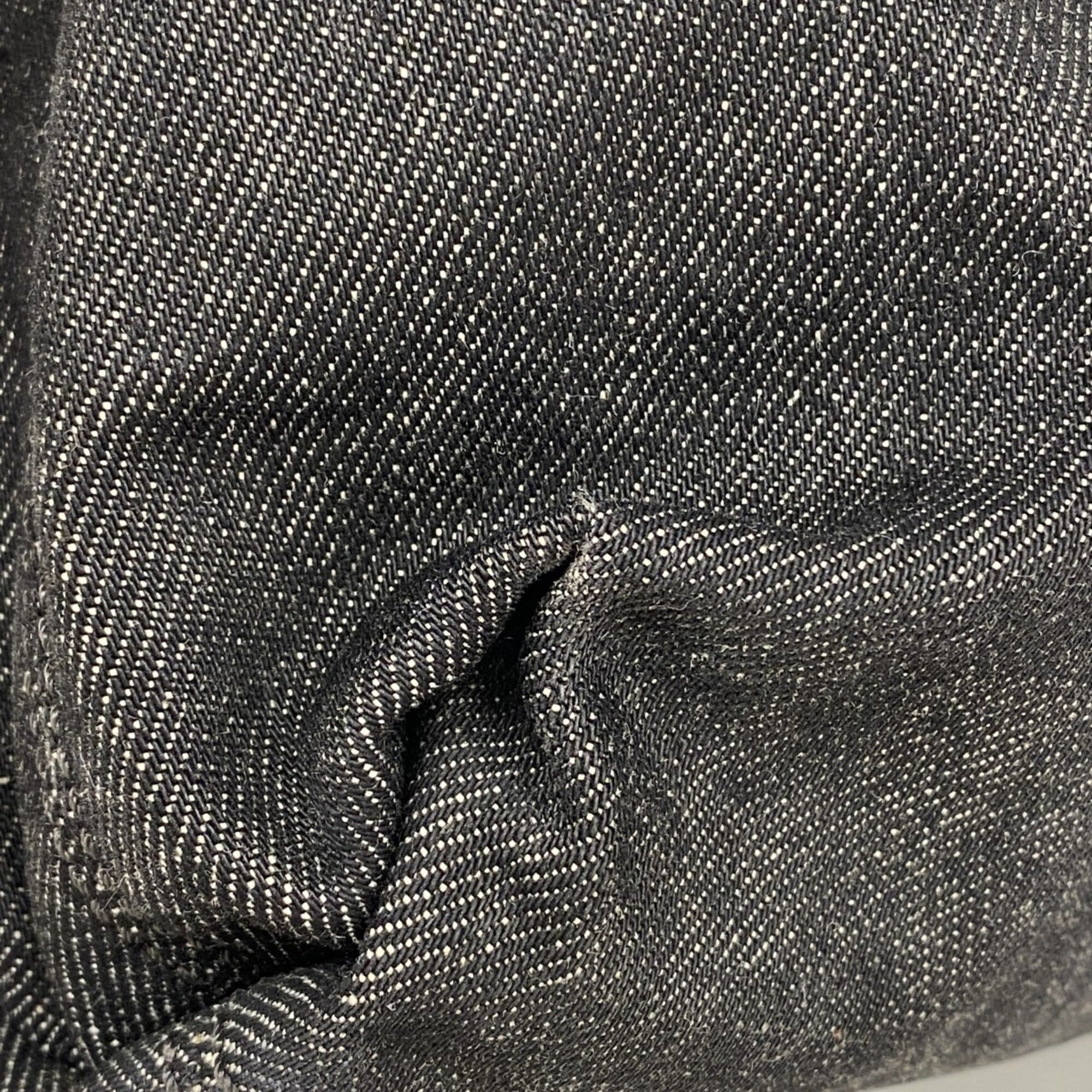 Chanel Black Brown Denim Tote Bag (Pre-Owned)