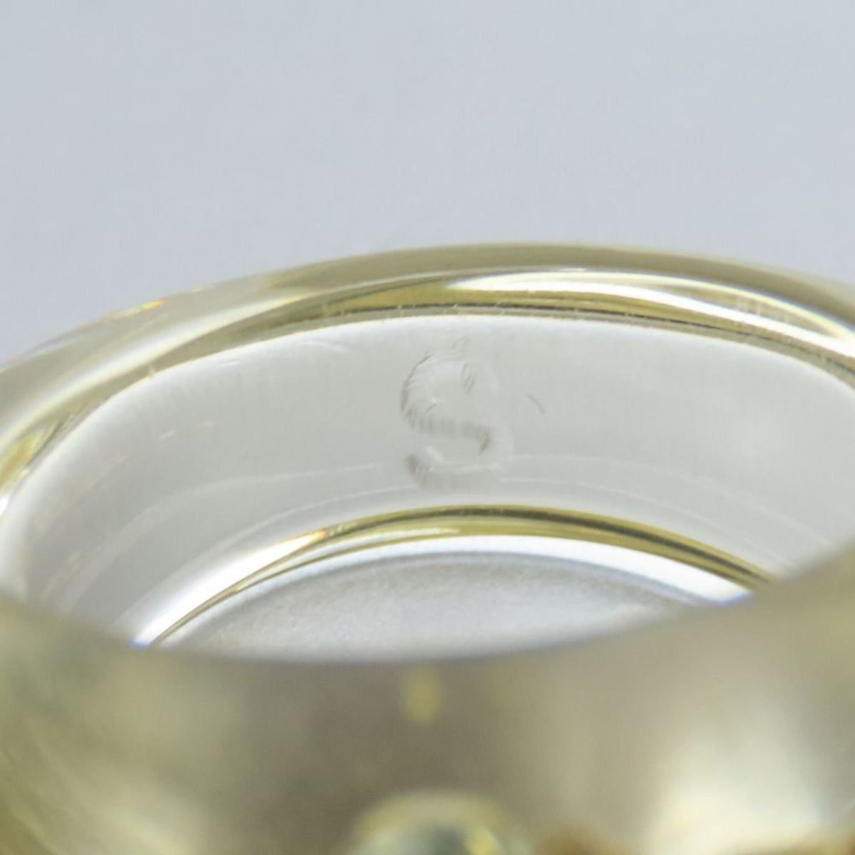 Louis Vuitton Gold Clear Plastic Band Ring (Pre-Owned)
