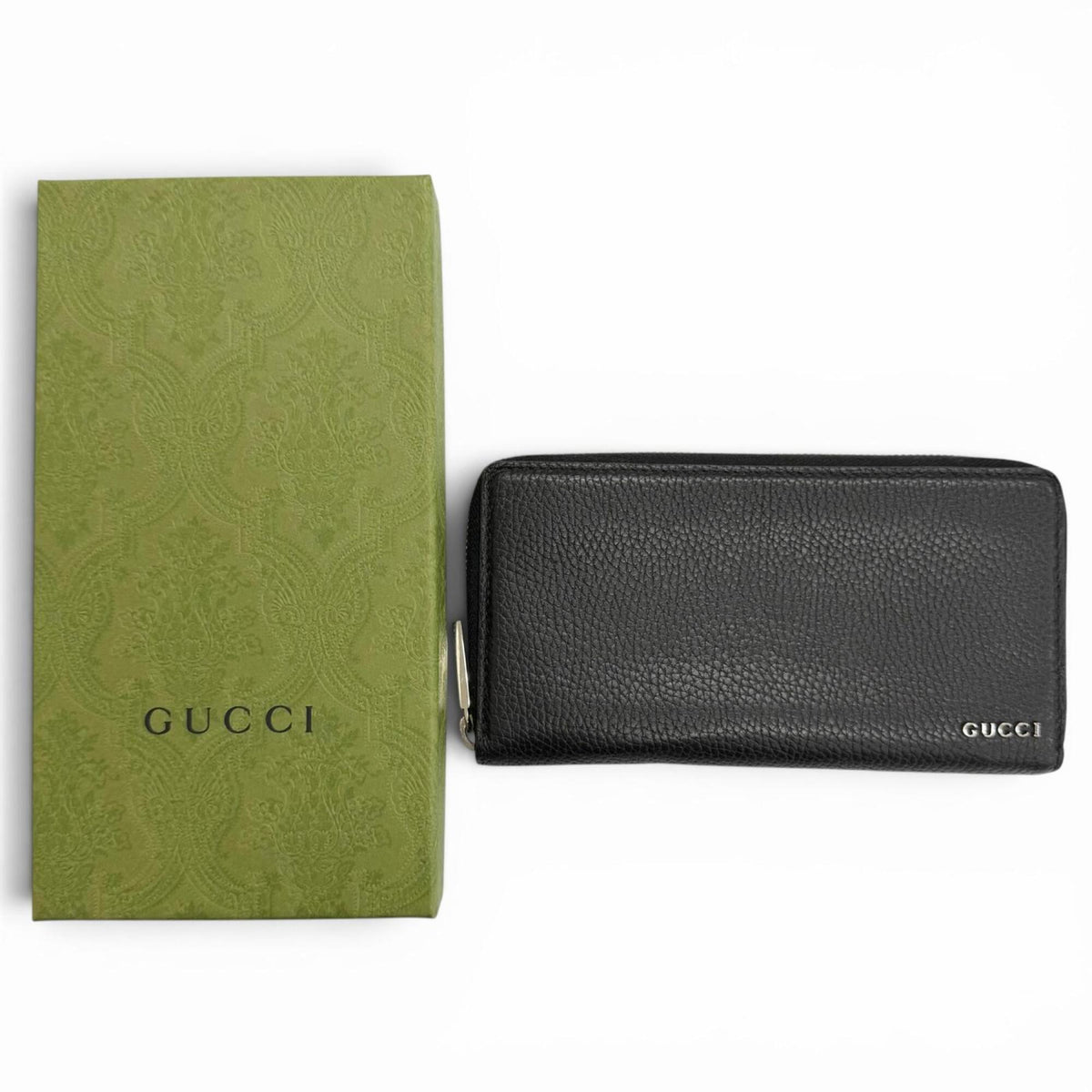 Gucci Black Leather Long Wallet (Bi-Fold) (Pre-Owned)