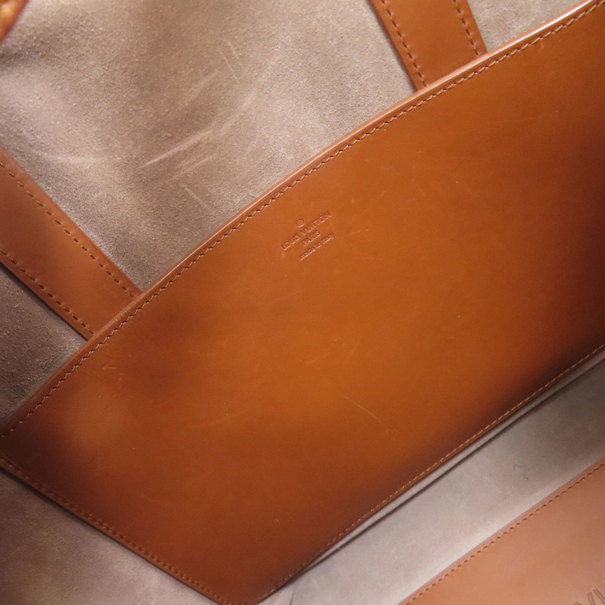Louis Vuitton Brown Leather Tote Bag (Pre-Owned)