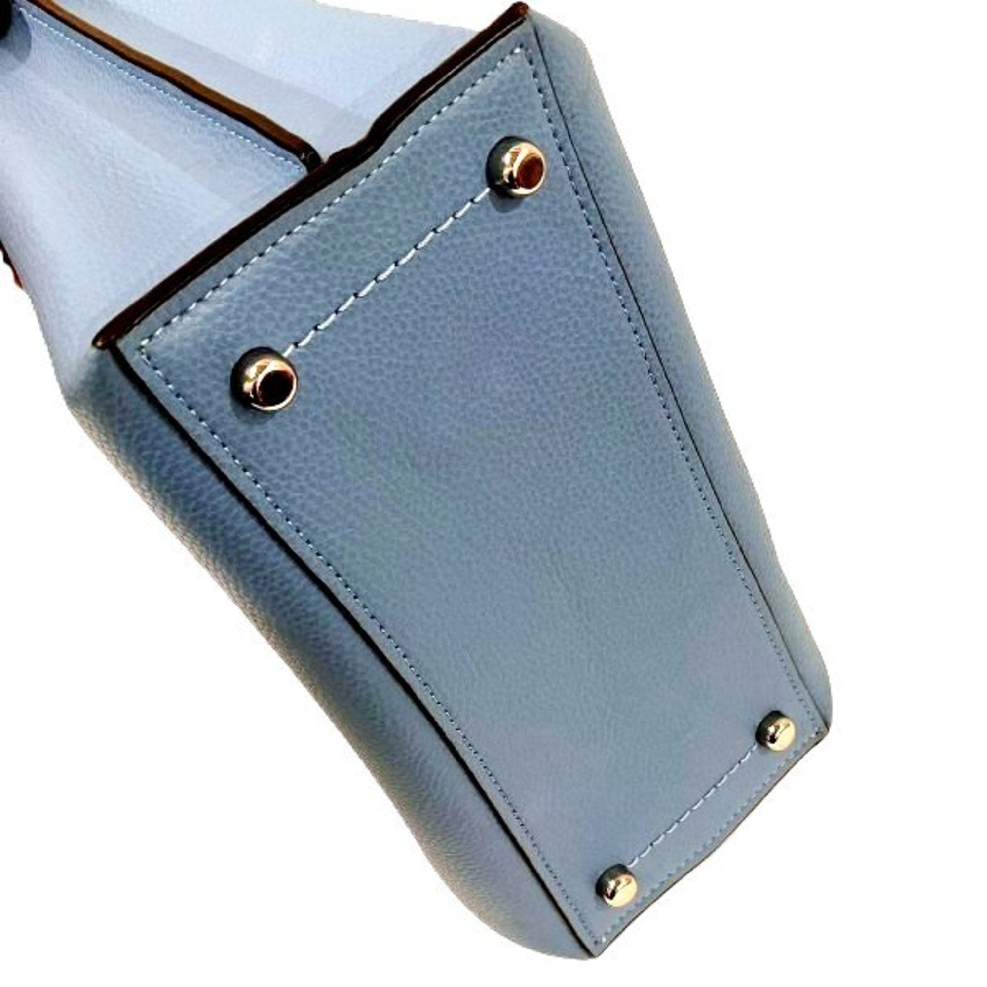 Coach Light Blue Leather Handbag Shoulder Bag (Pre-Owned)