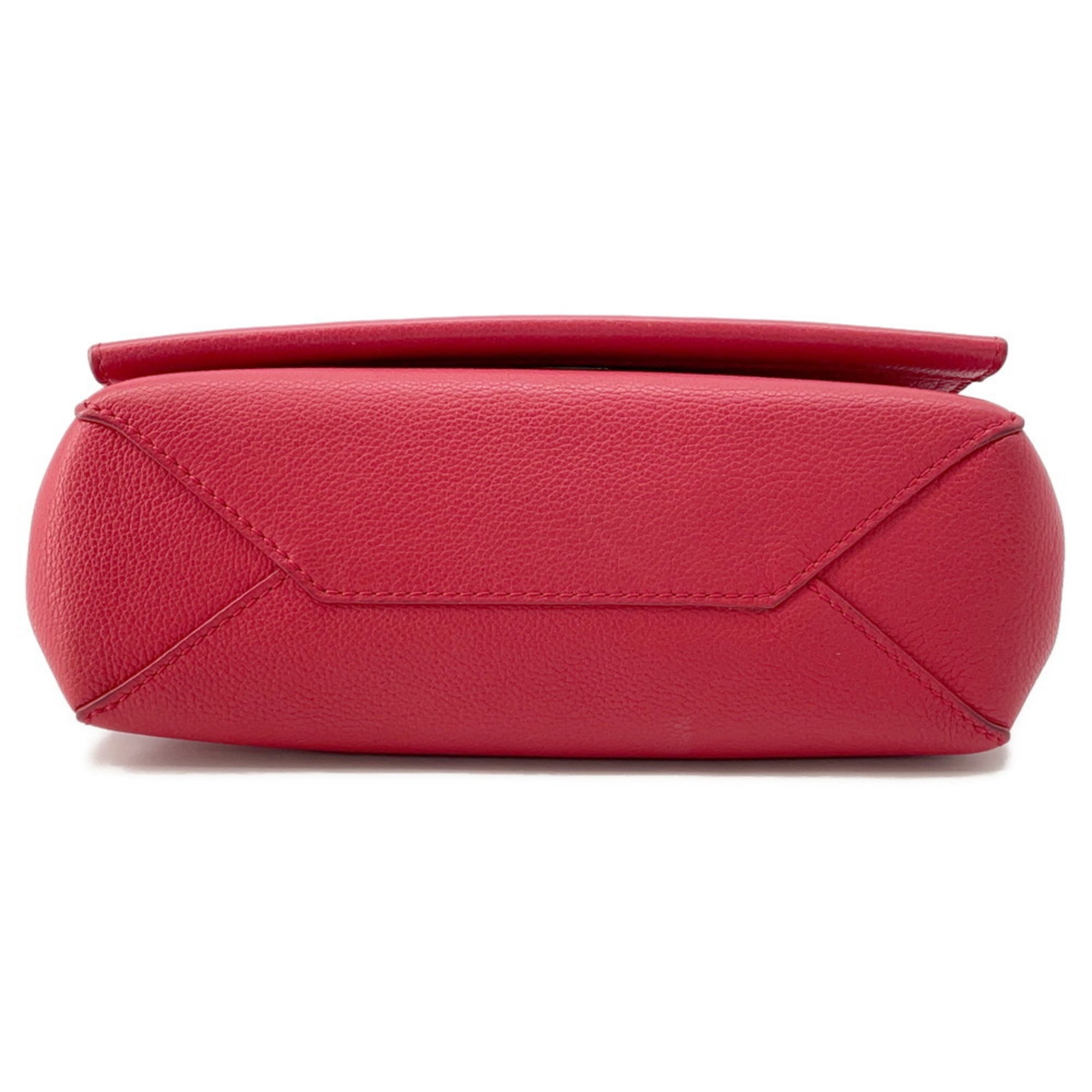 Louis Vuitton Lockme Ii Red Color Ruby Leather Handbag (Pre-Owned)