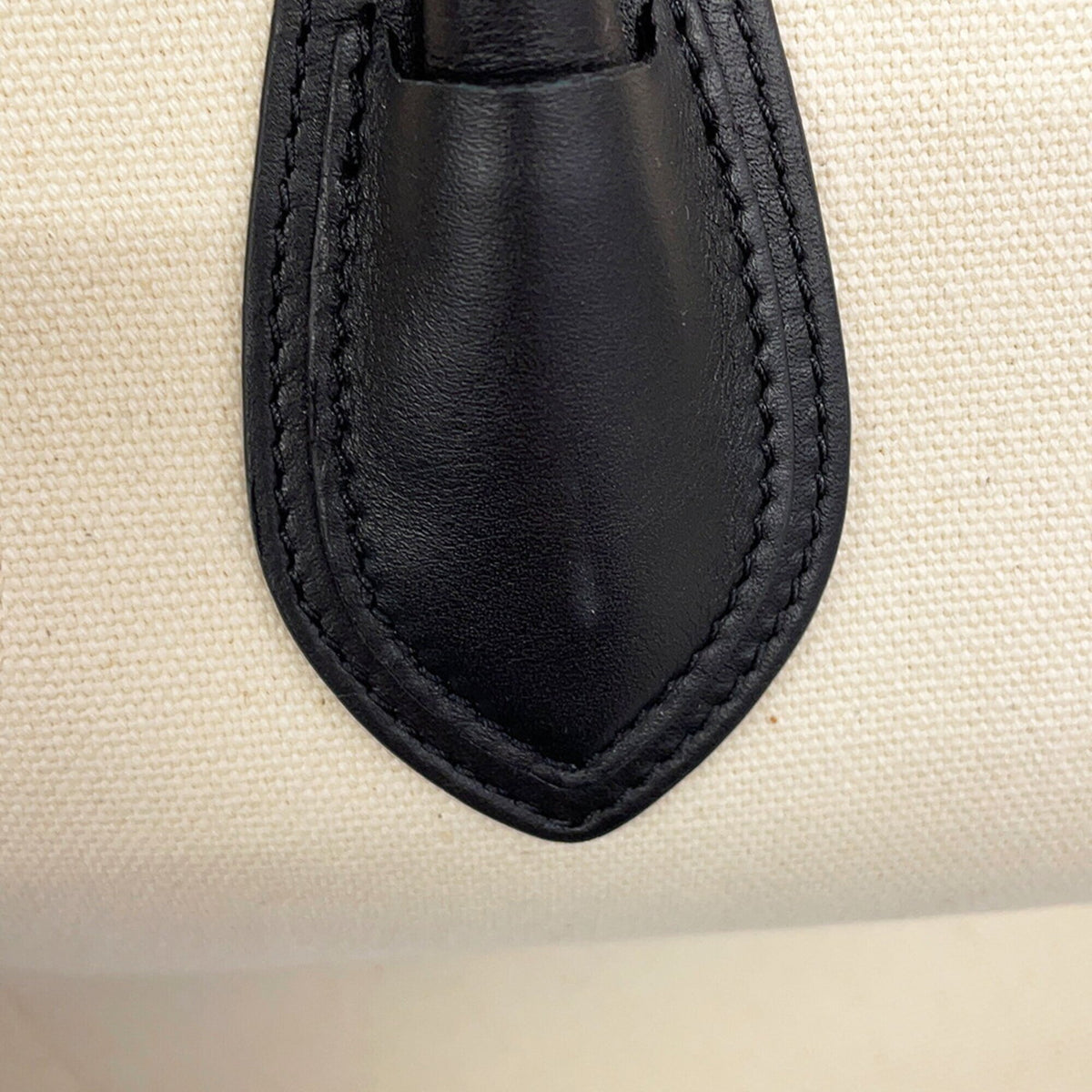 Celine Black Canvas Leather Handbag Tote Bag (Pre-Owned)