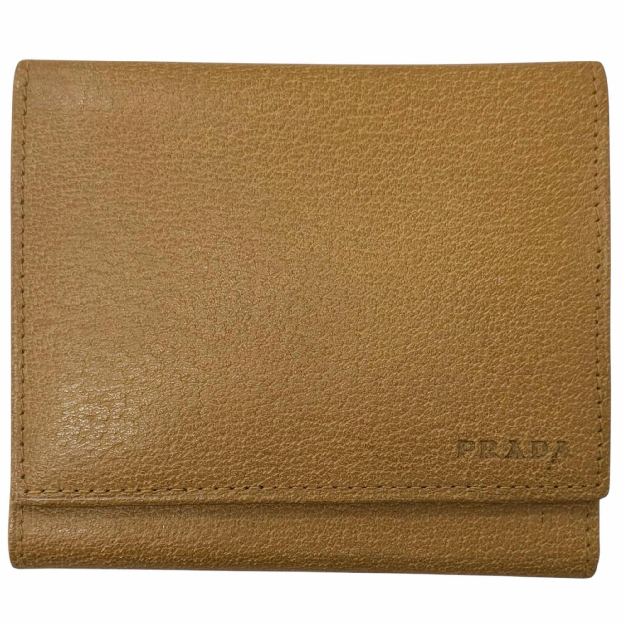 Prada Leather Wallet (Tri-Fold) (Pre-Owned)
