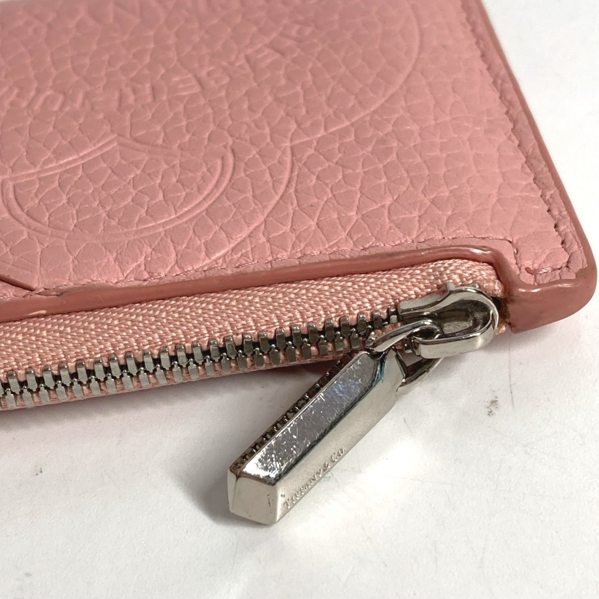 Tiffany Pink Leather Coin Purse/Coin Case (Pre-Owned)