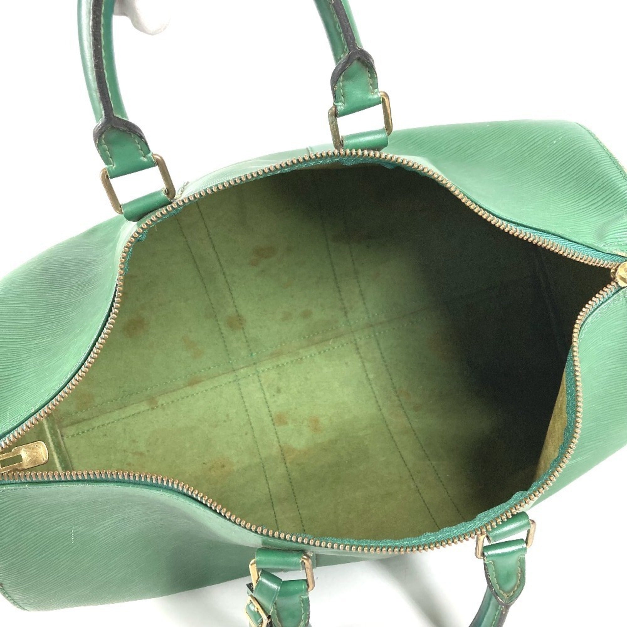 Louis Vuitton Epi Borneo Green Epi Leather Boston Bag Handbag (Pre-Owned)