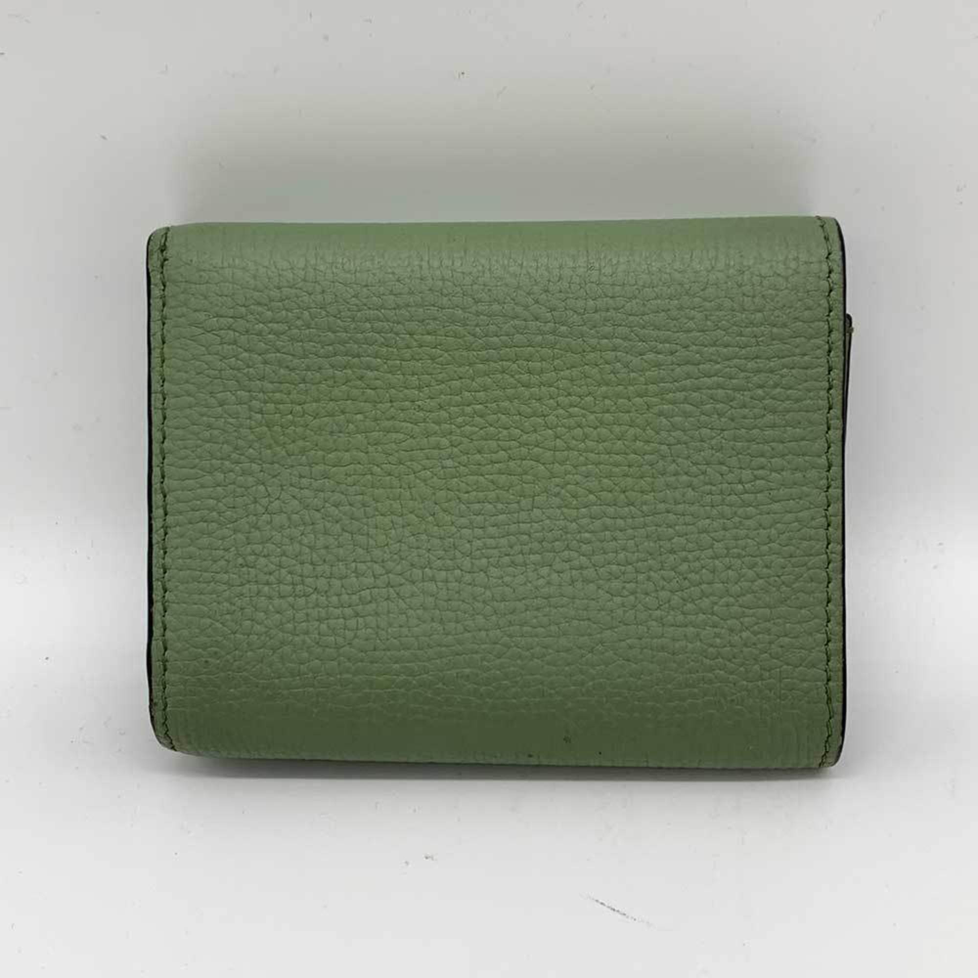 Loewe Green Leather Wallet (Bi-Fold) (Pre-Owned)