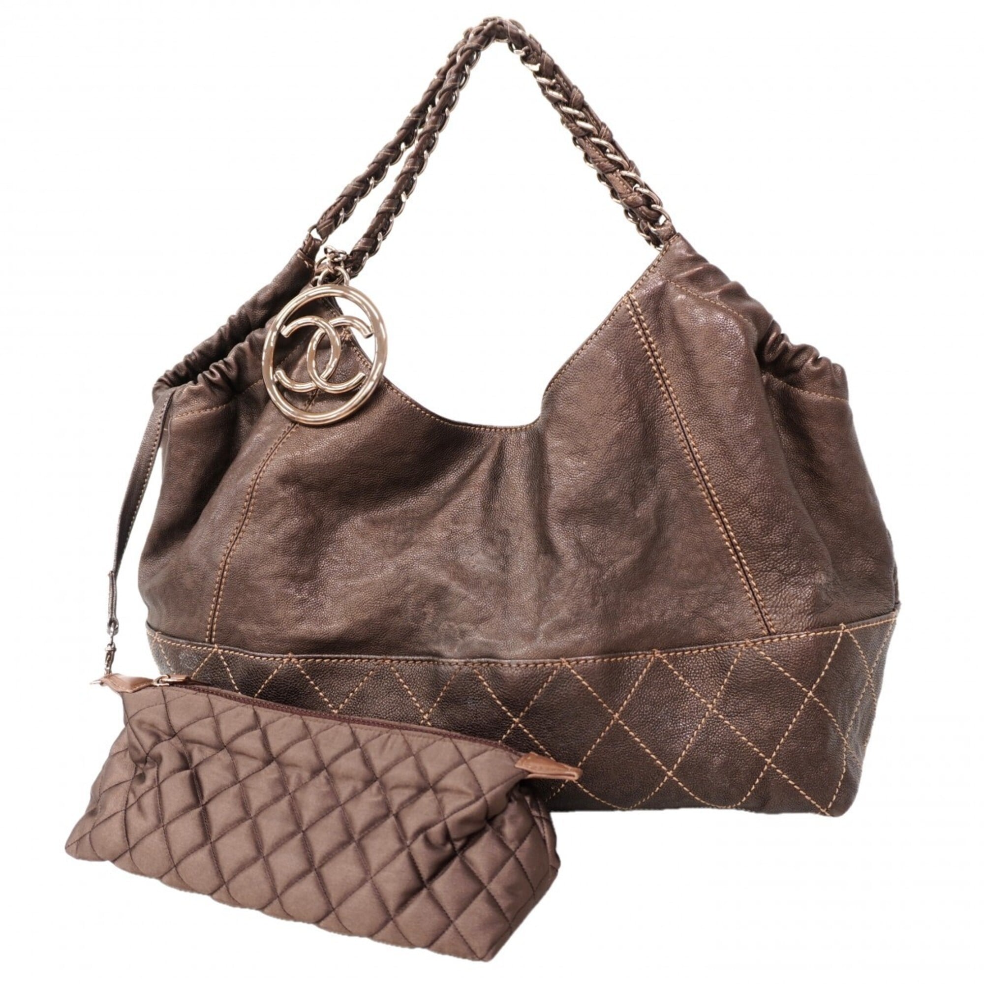 Chanel Brown Leather Tote Bag (Pre-Owned)