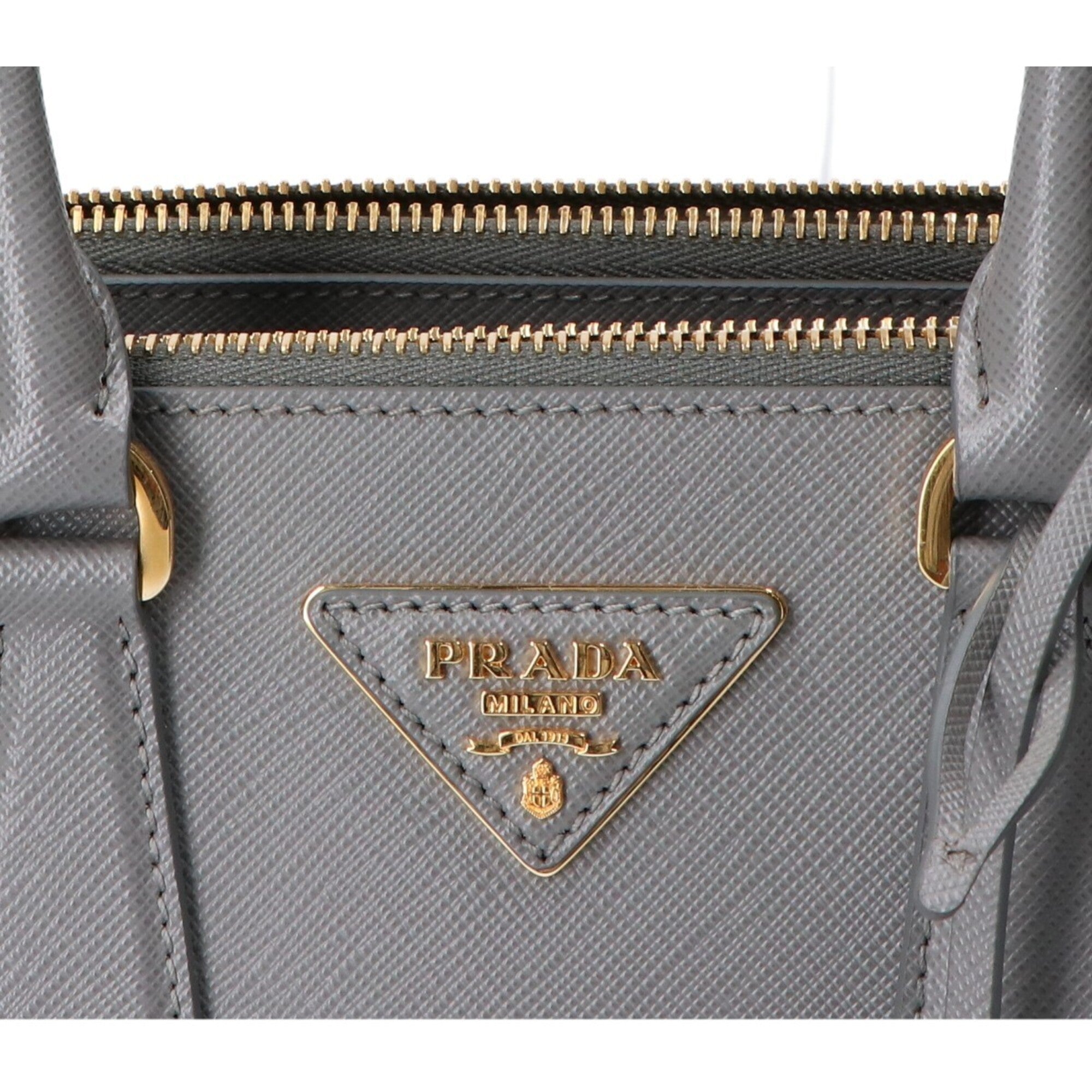 Prada Ardesia Leather Handbag (Pre-Owned)