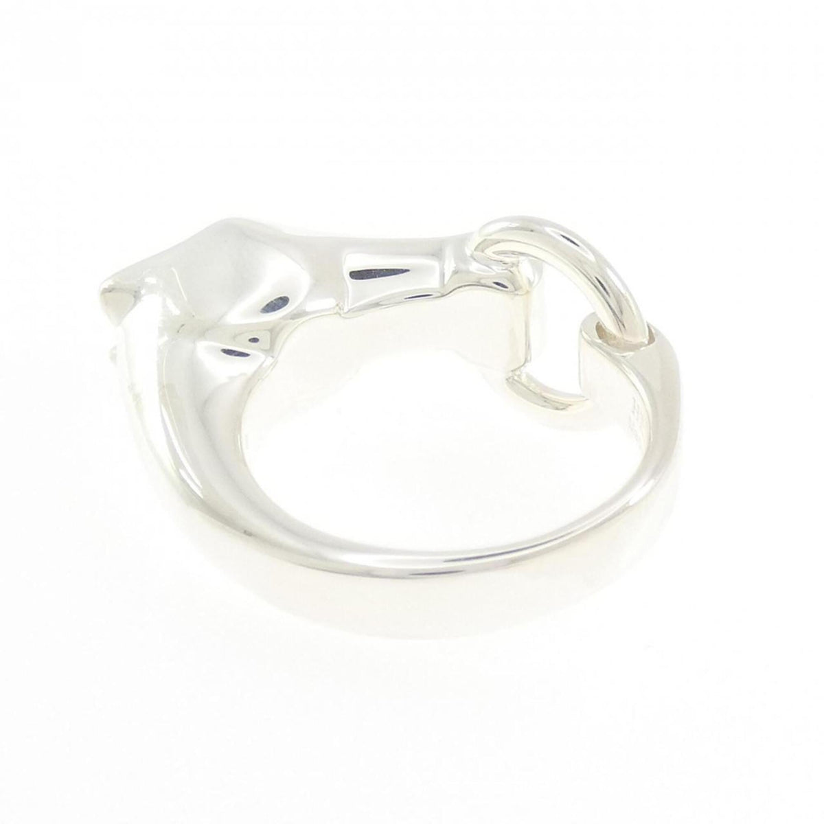 Hermes Silver 925 Band Ring (Pre-Owned)