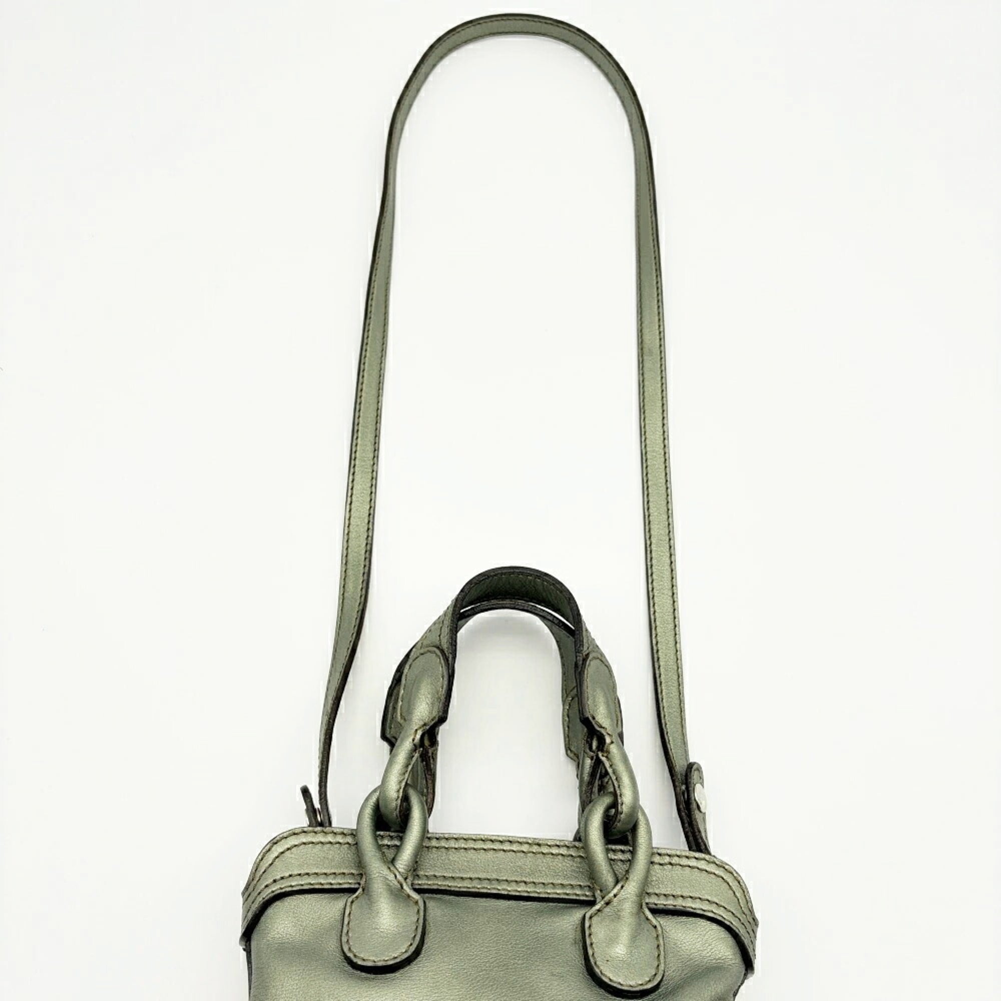 Loewe Moss Green Leather Shoulder Bag (Pre-Owned)