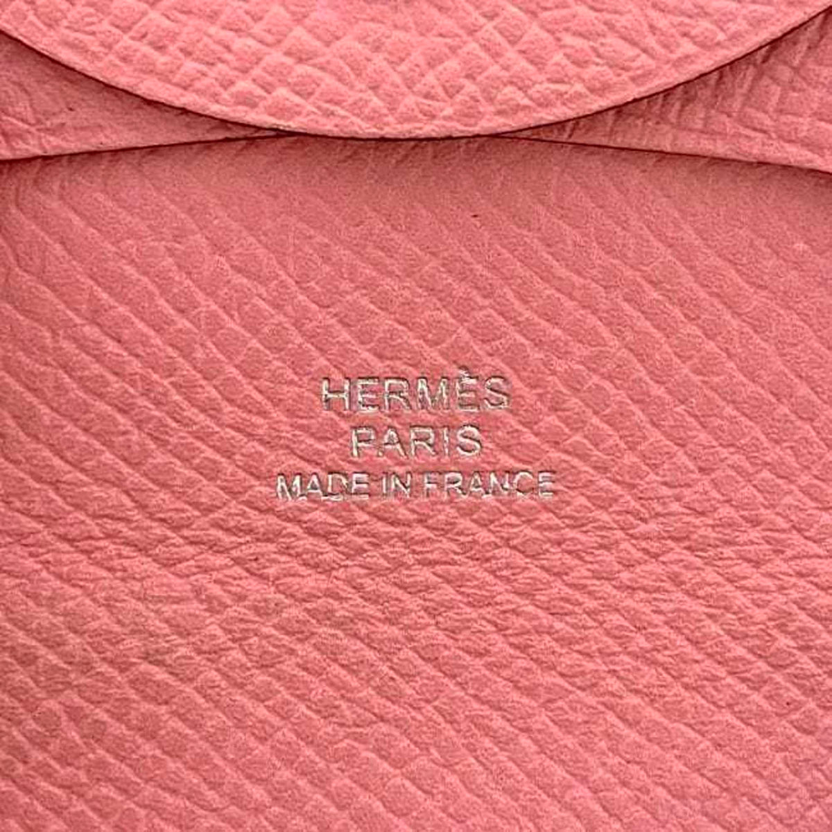 Hermes Pink Leather Togo Leather Coin Purse/Coin Case (Pre-Owned)