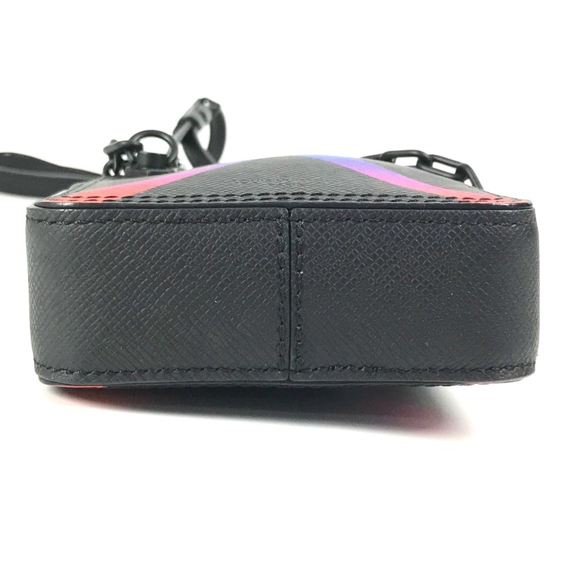 Louis Vuitton Black Multi-Color Taiga Leather Pochette Shoulder Bag (Pre-Owned)