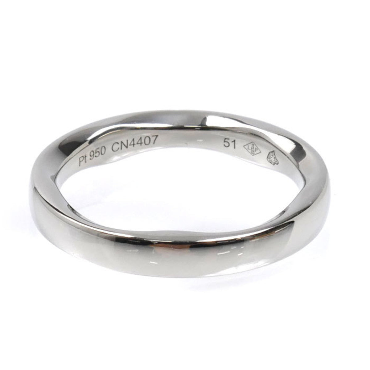 Chanel Platinum 950 Band Ring (Pre-Owned)