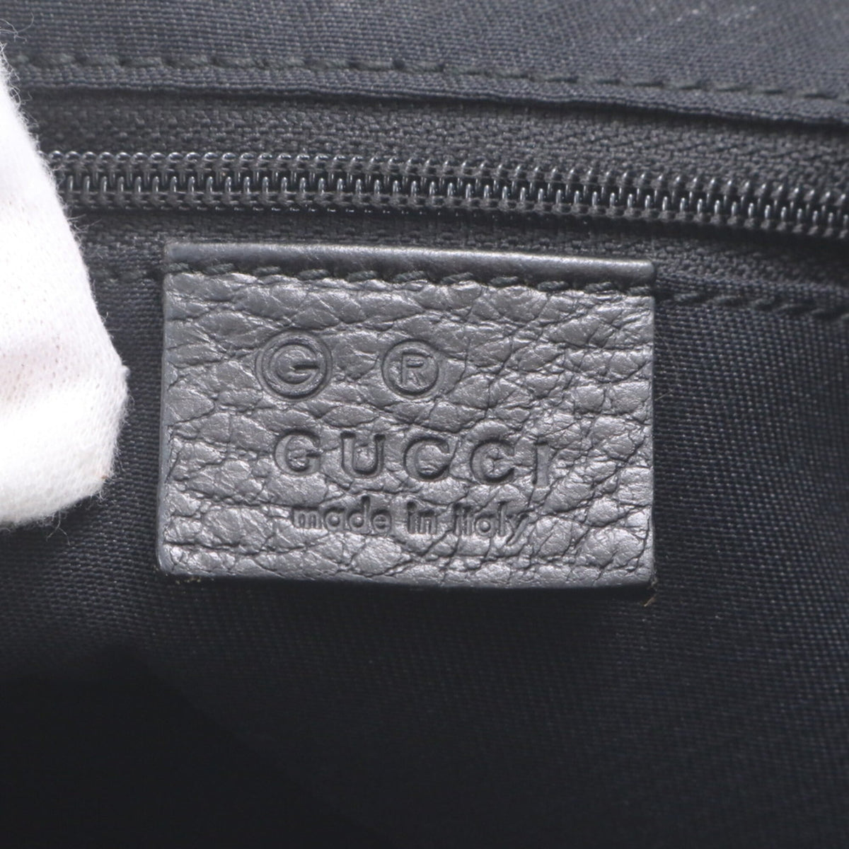 Gucci Black Leather Nylon Crossbody Bag Shoulder Bag Tote Bag (Pre-Owned)