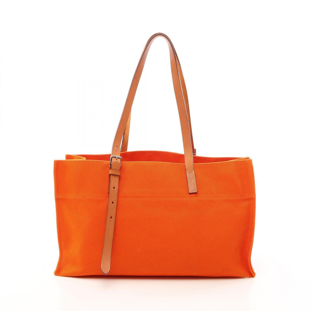 Hermes Beige Orange Handbag Tote Bag (Pre-Owned)