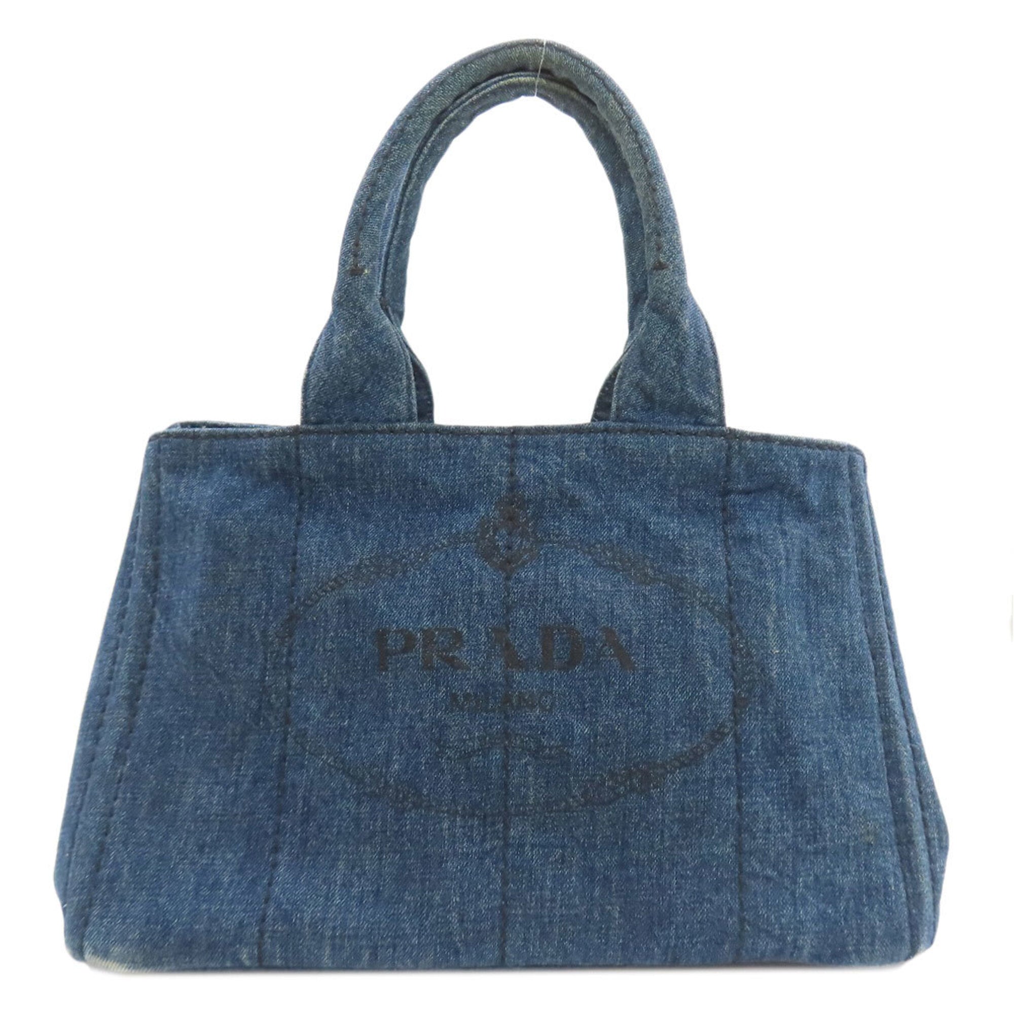 Prada Brown Denim Tote Bag (Pre-Owned)