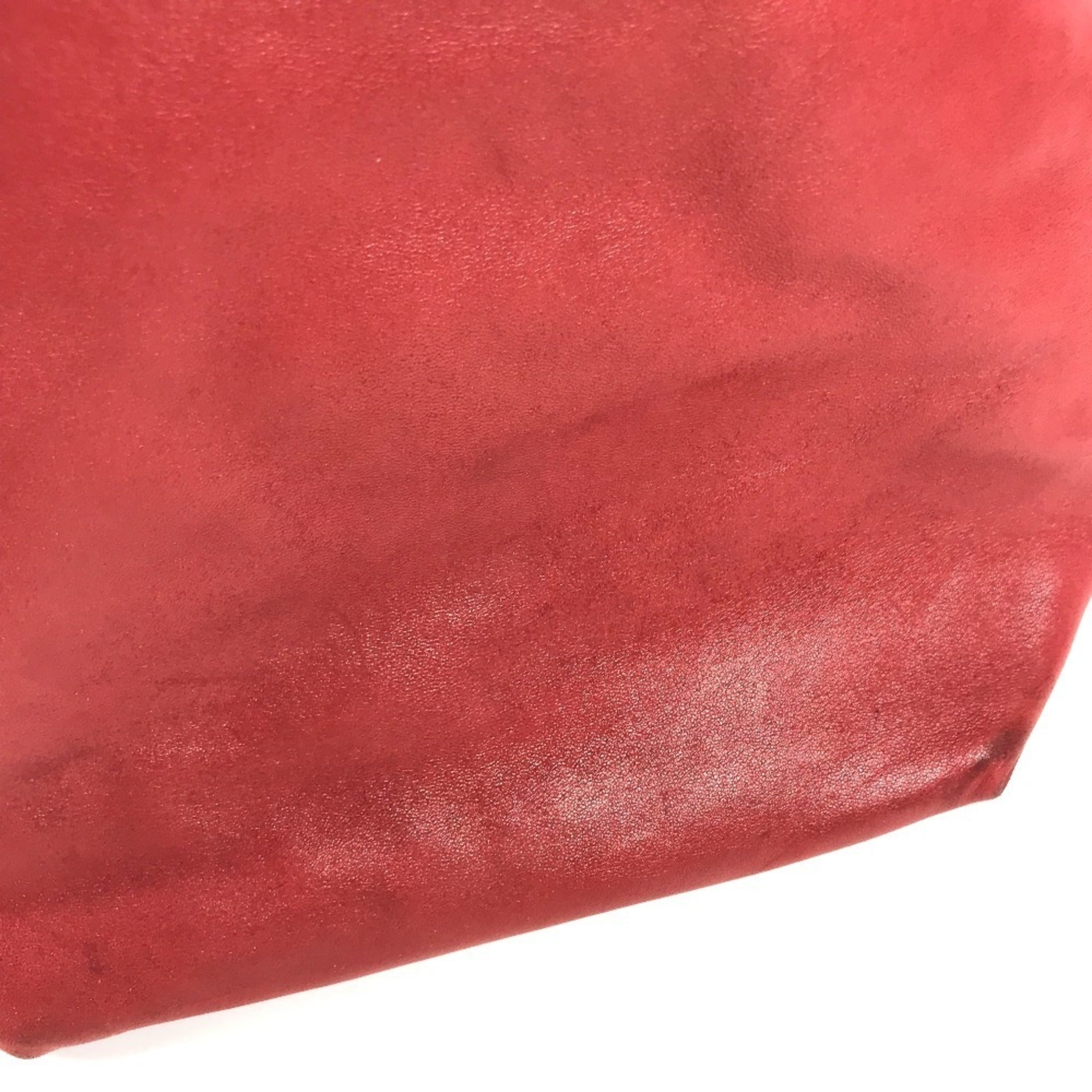 Yves Saint Laurent Red Color Leather Shoulder Bag (Pre-Owned)