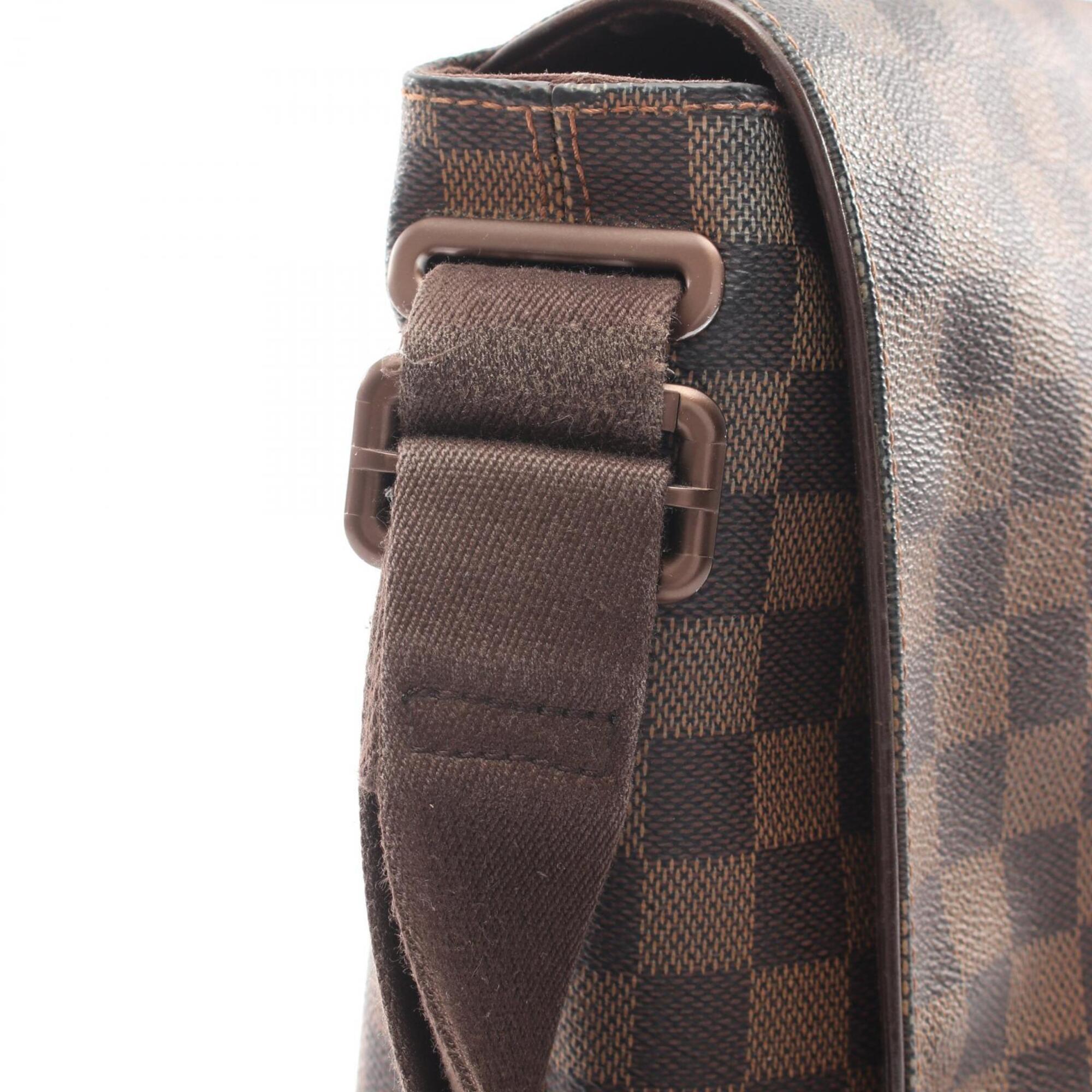 Louis Vuitton Brown Coated Canvas Pvc Damier Canvas Leather Handbag Shoulder Bag (Pre-Owned)