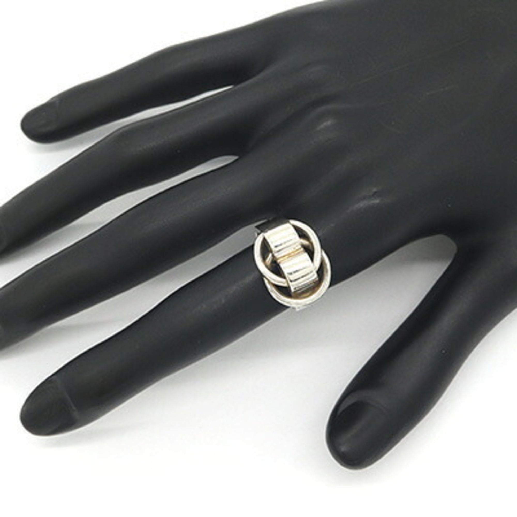 Hermes Sterling Silver 925 Band Ring (Pre-Owned)