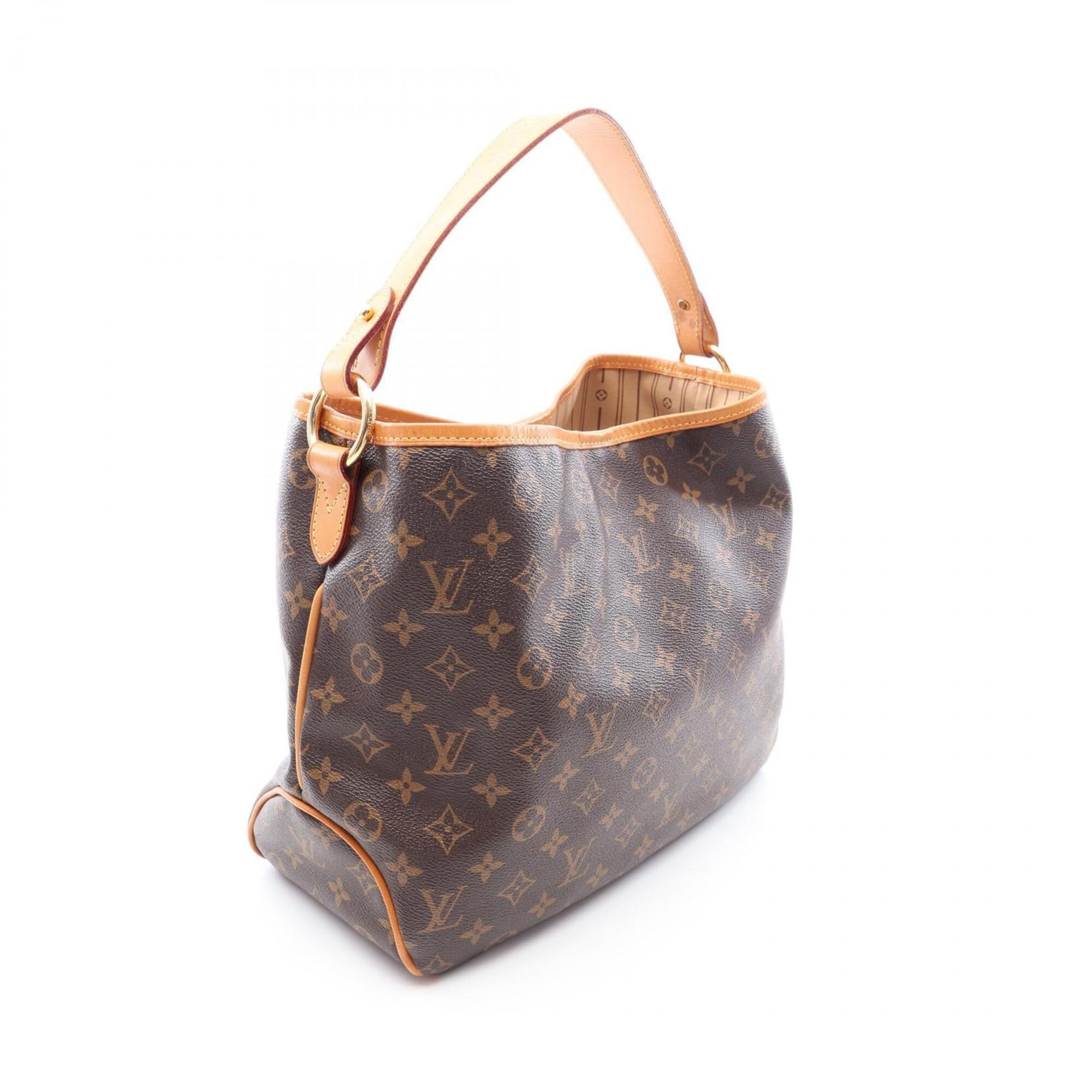 Louis Vuitton Brown Coated Canvas Leather Handbag Shoulder Bag (Pre-Owned)