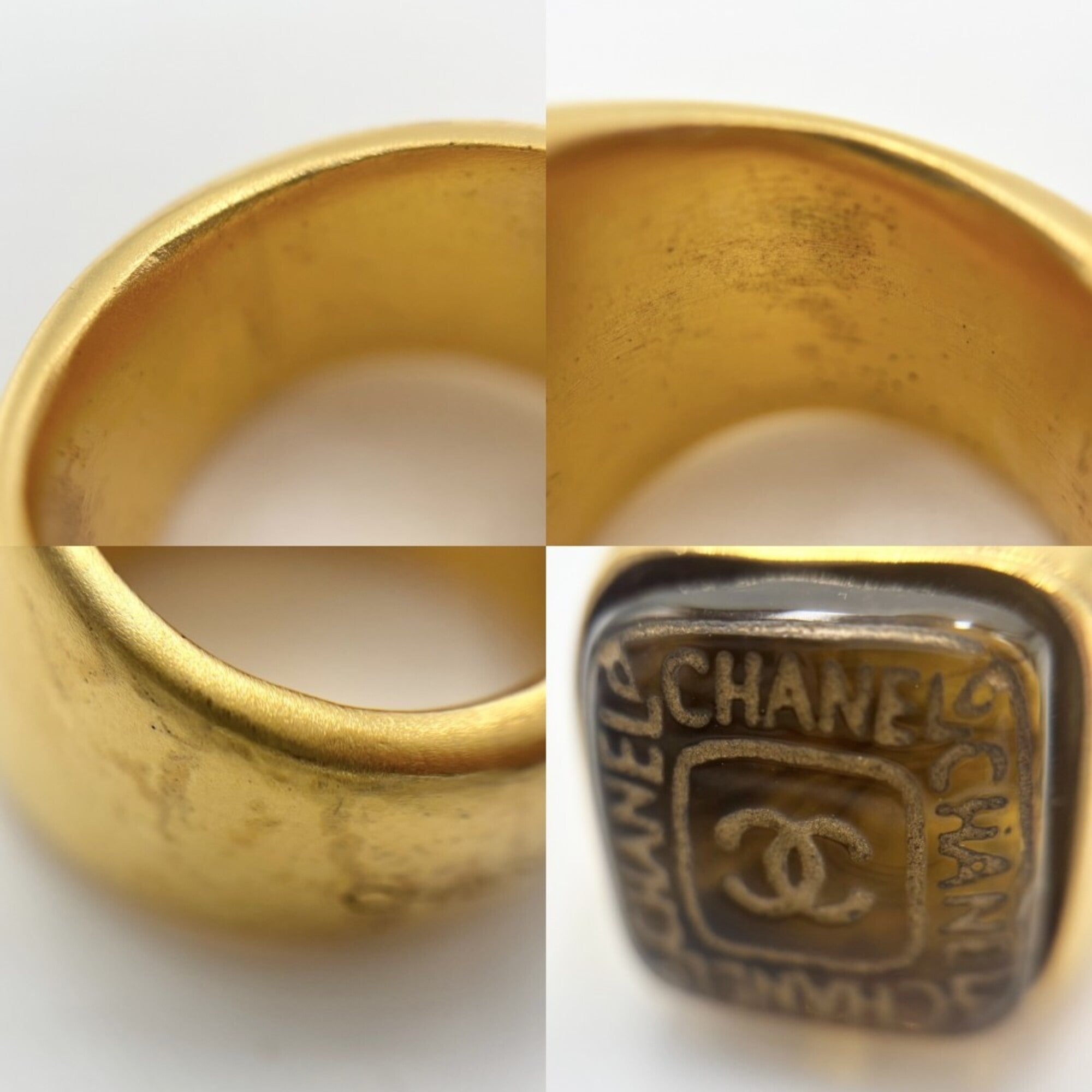 Chanel Gold Plating Band Ring (Pre-Owned)