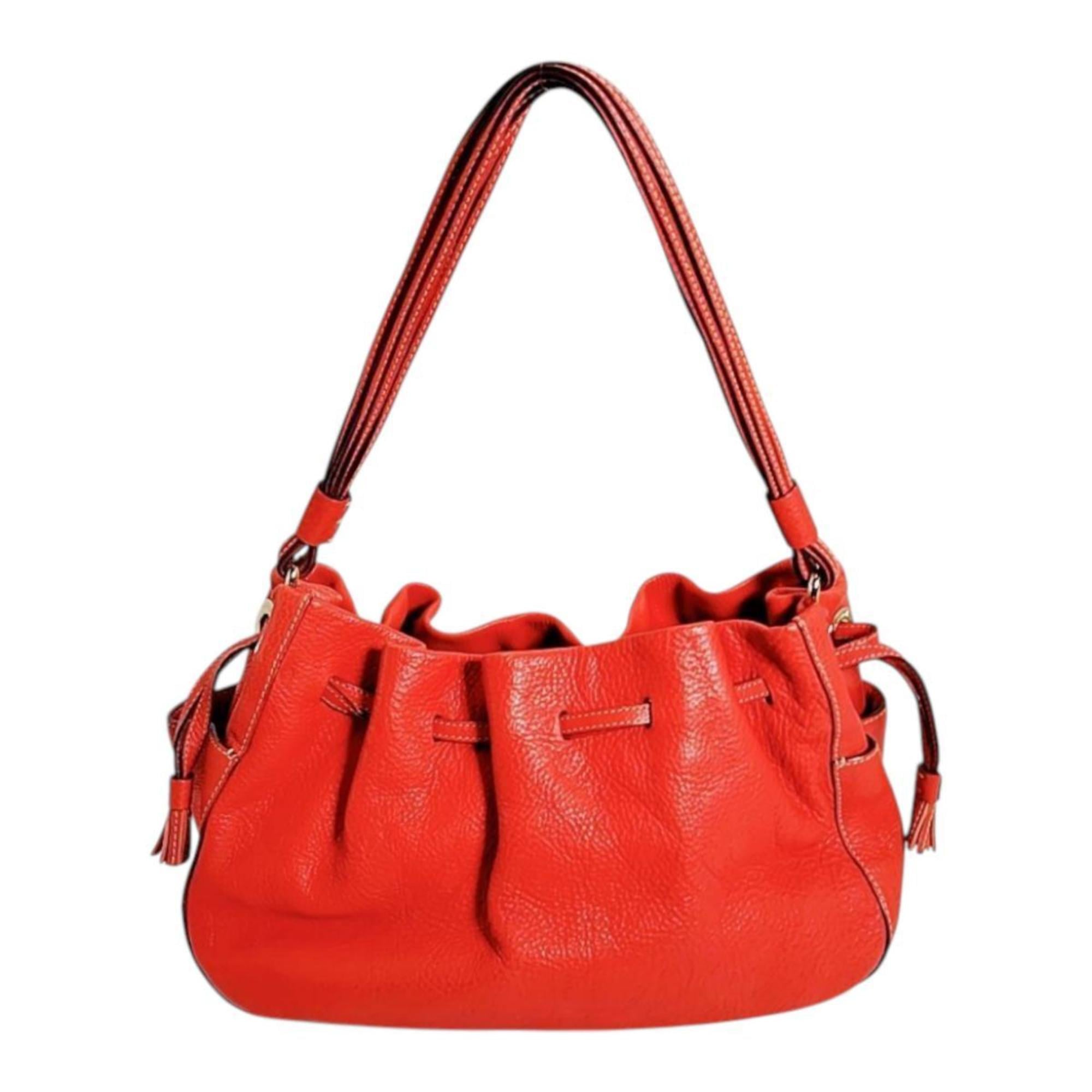 Kate Spade Red Color Leather Handbag Tote Bag (Pre-Owned)