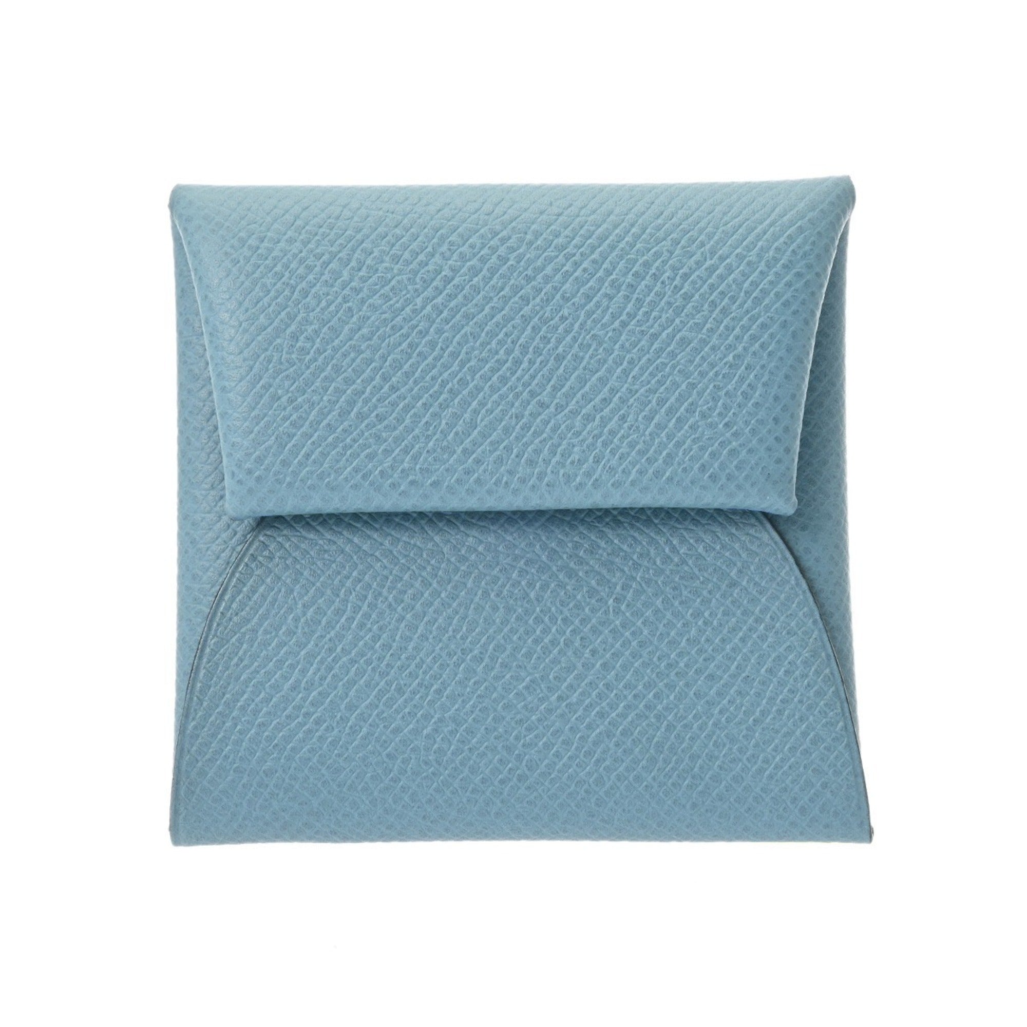Hermes Blue Epsom Leather Coin Purse/Coin Case (Pre-Owned)