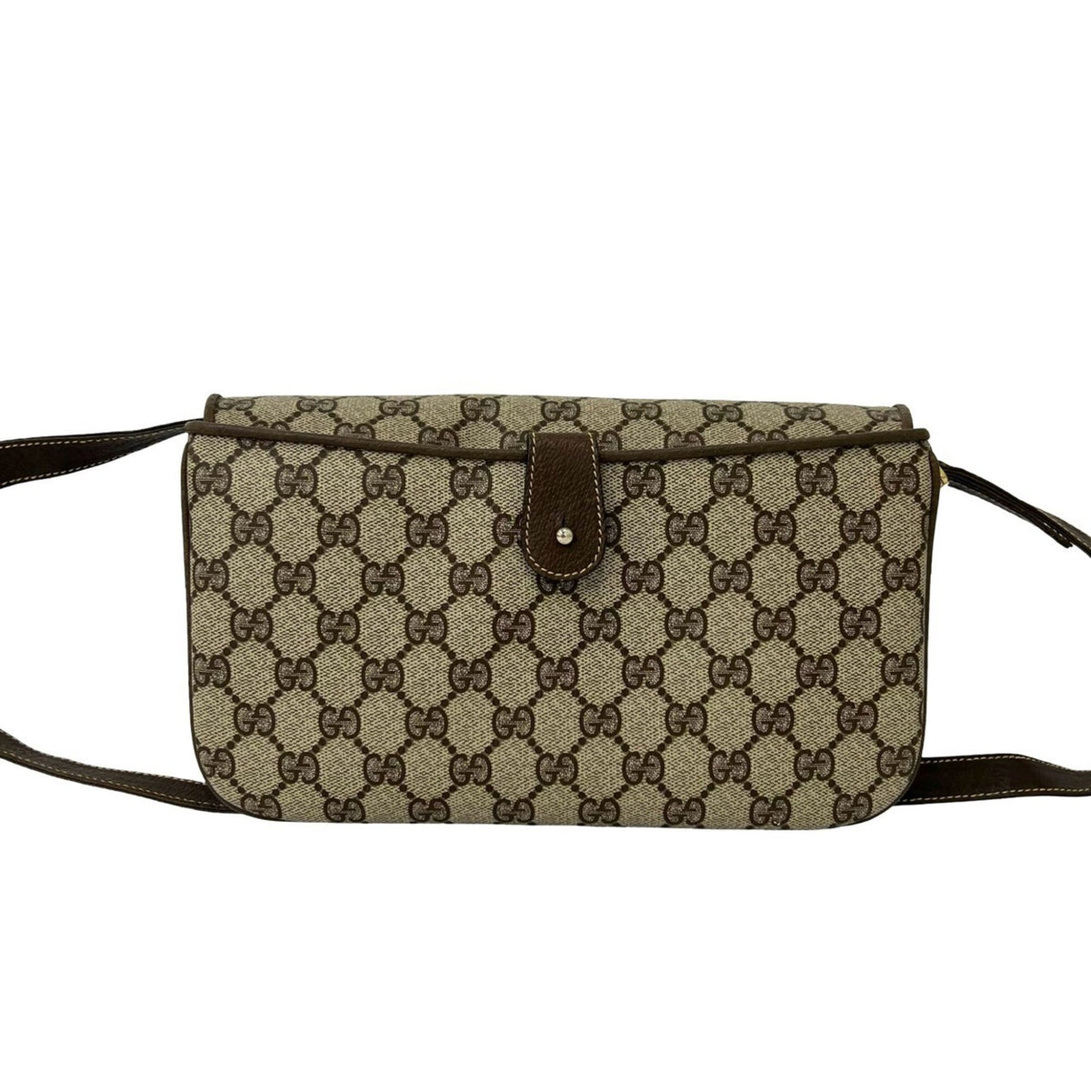 Gucci Brown Leather Pvc Pochette Shoulder Bag (Pre-Owned)