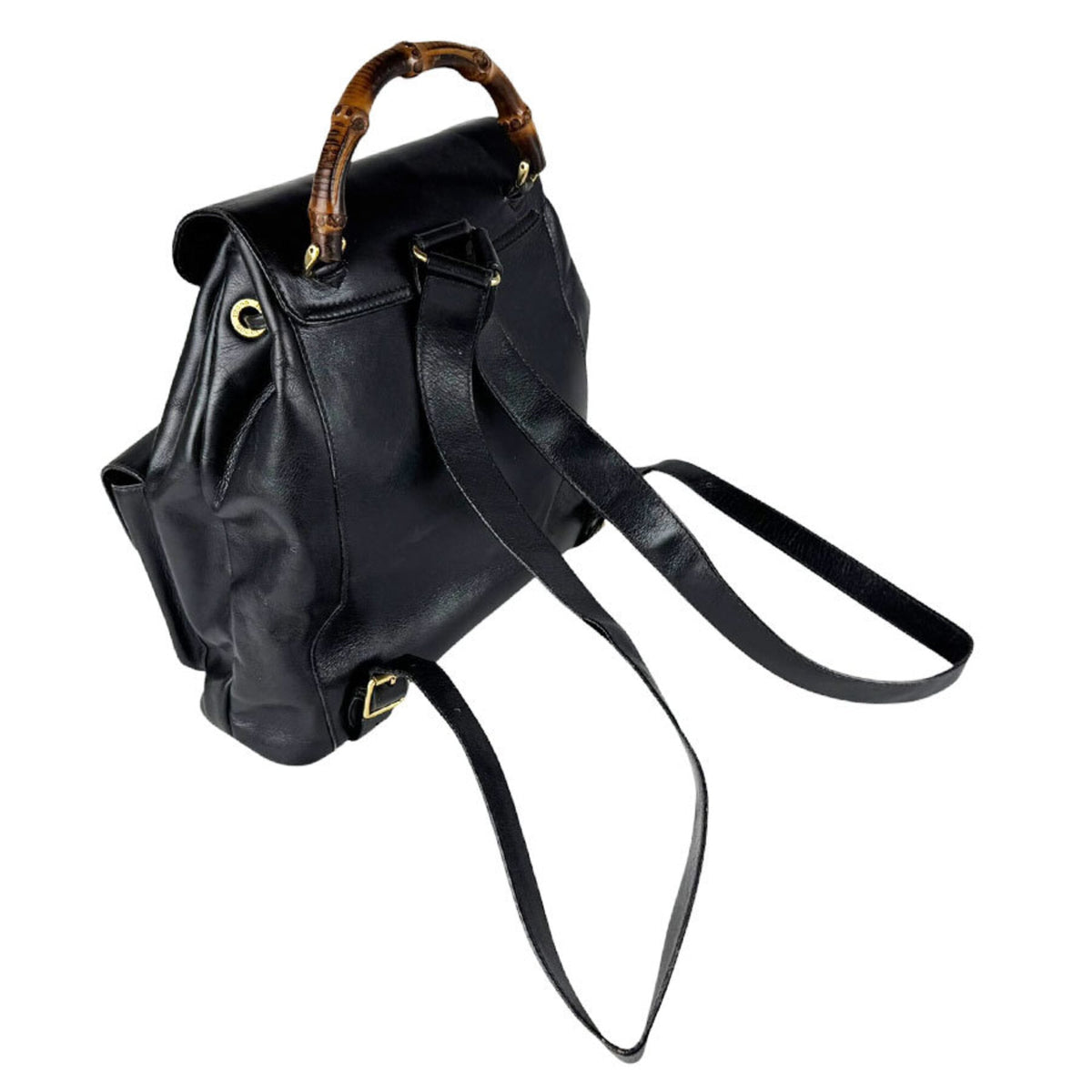 Gucci Black Leather Backpack (Pre-Owned)