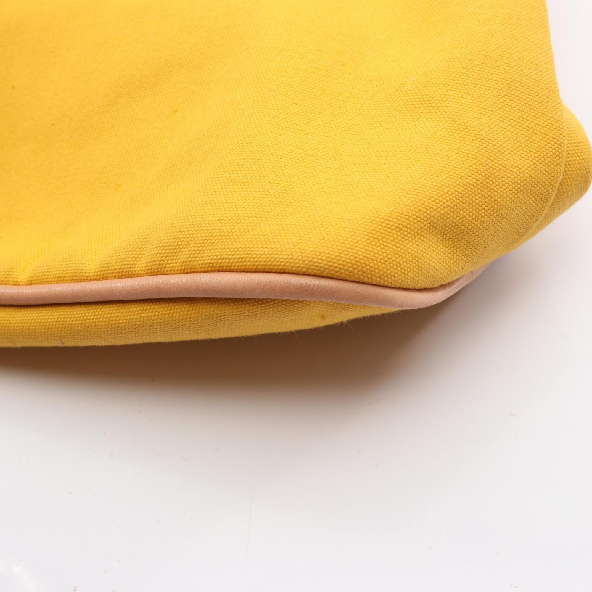 Hermes Yellow Canvas Pouch (Pre-Owned)