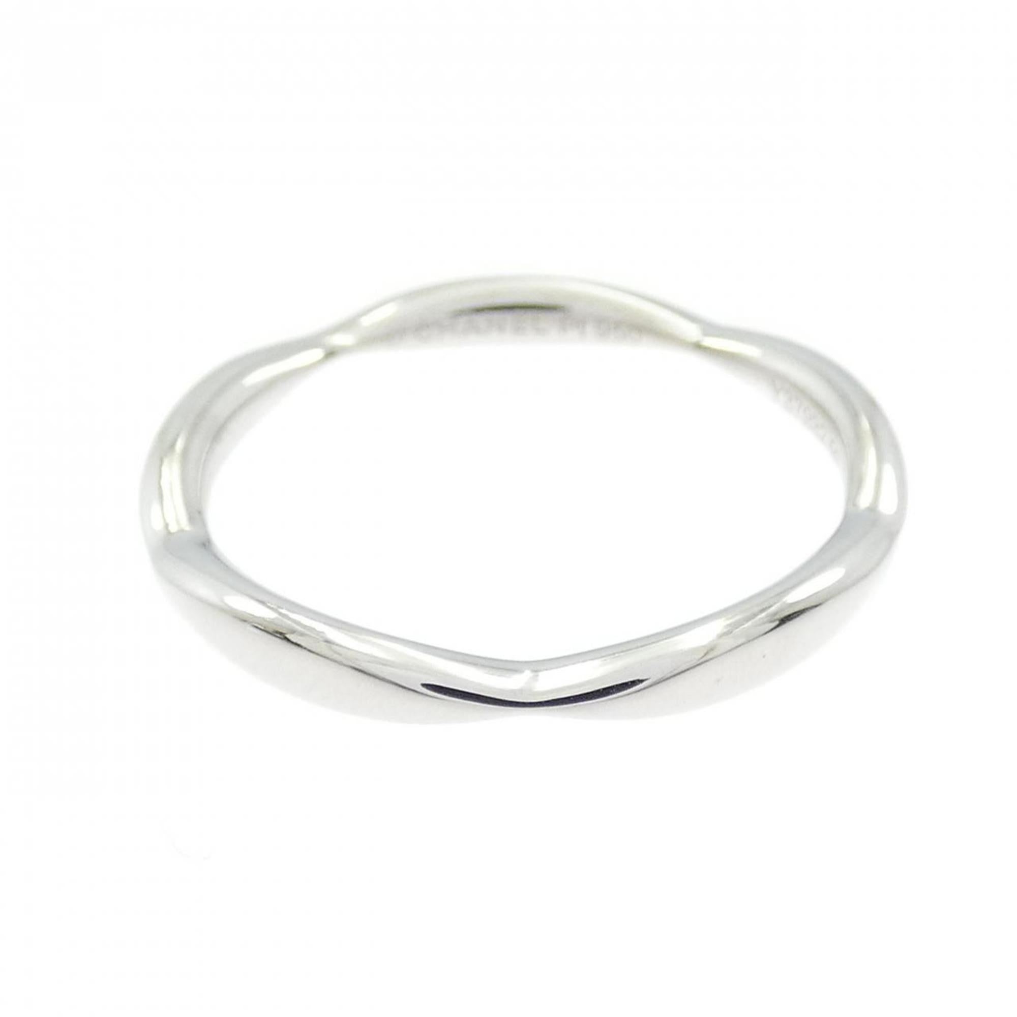 Chanel Platinum Platinum 950 Band Ring (Pre-Owned)