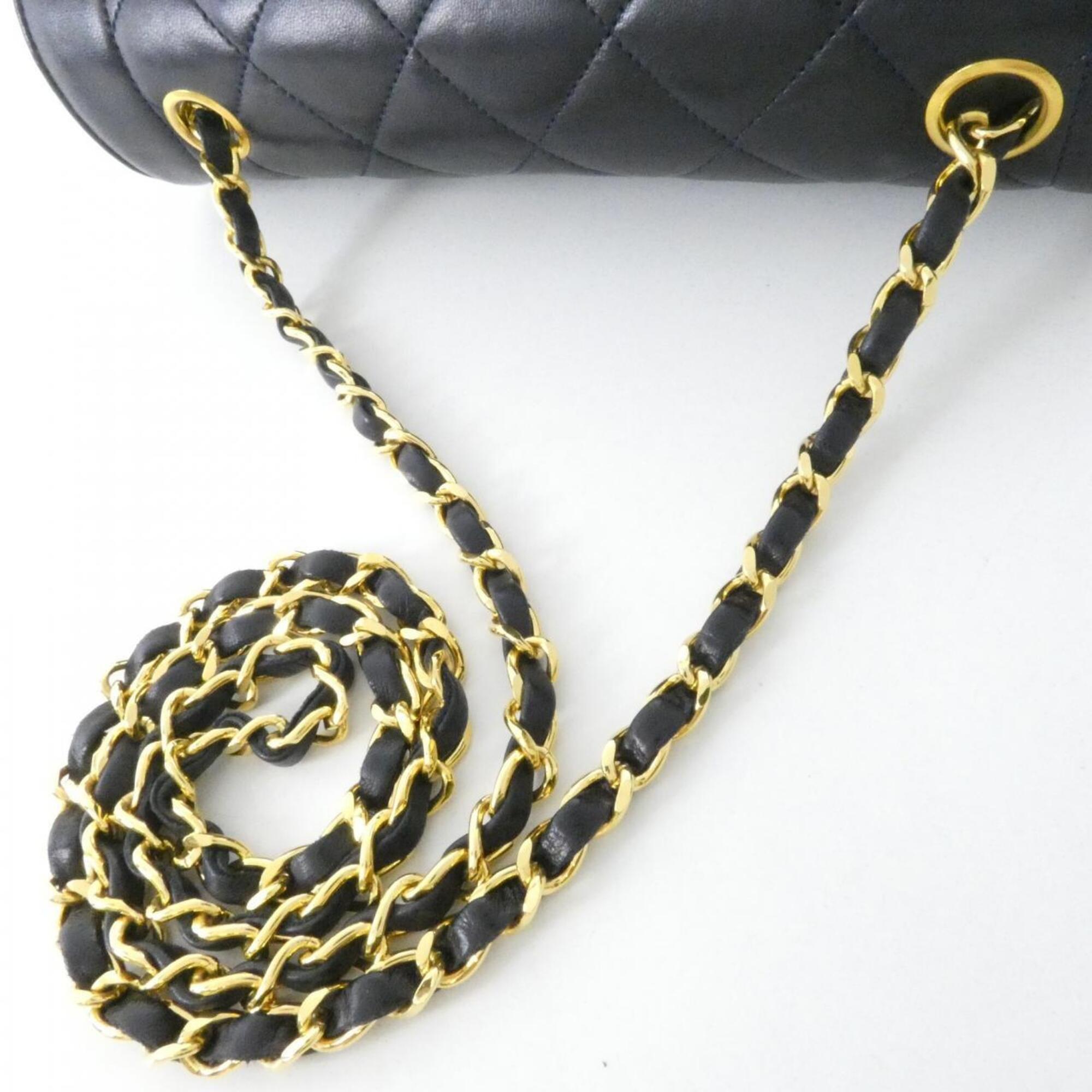 Chanel Navy Leather Shoulder Bag (Pre-Owned)