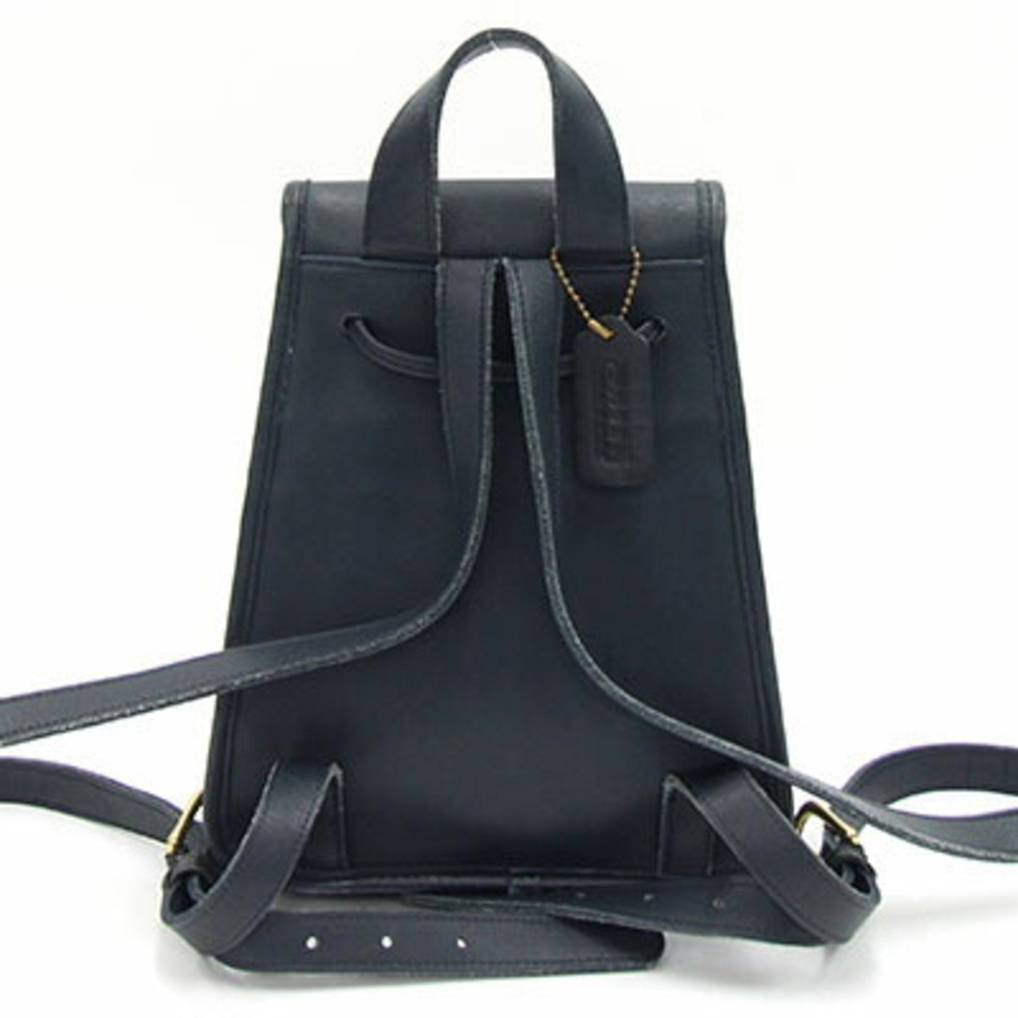 Coach Navy Leather Backpack (Pre-Owned)