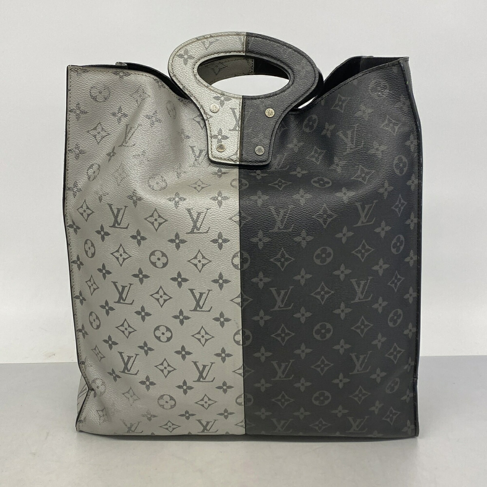 Louis Vuitton Black Gray Tote Bag (Pre-Owned)